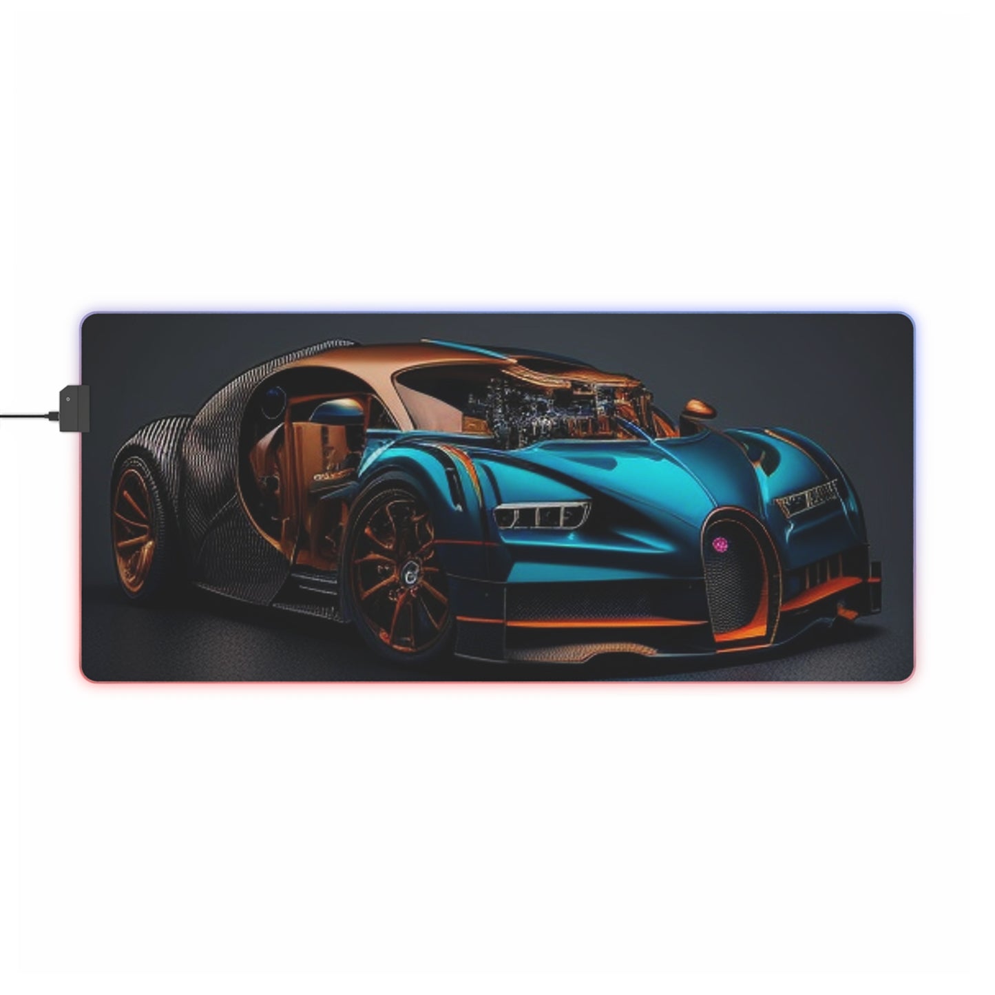 LED Gaming Mouse Pad Bugatti Blue 4