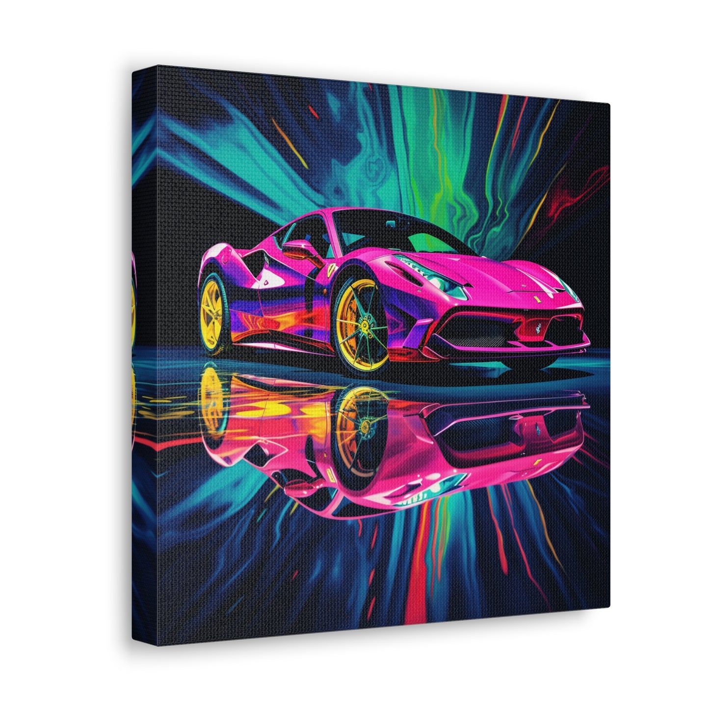 Canvas Gallery Wraps Pink Ferrari Macro 4