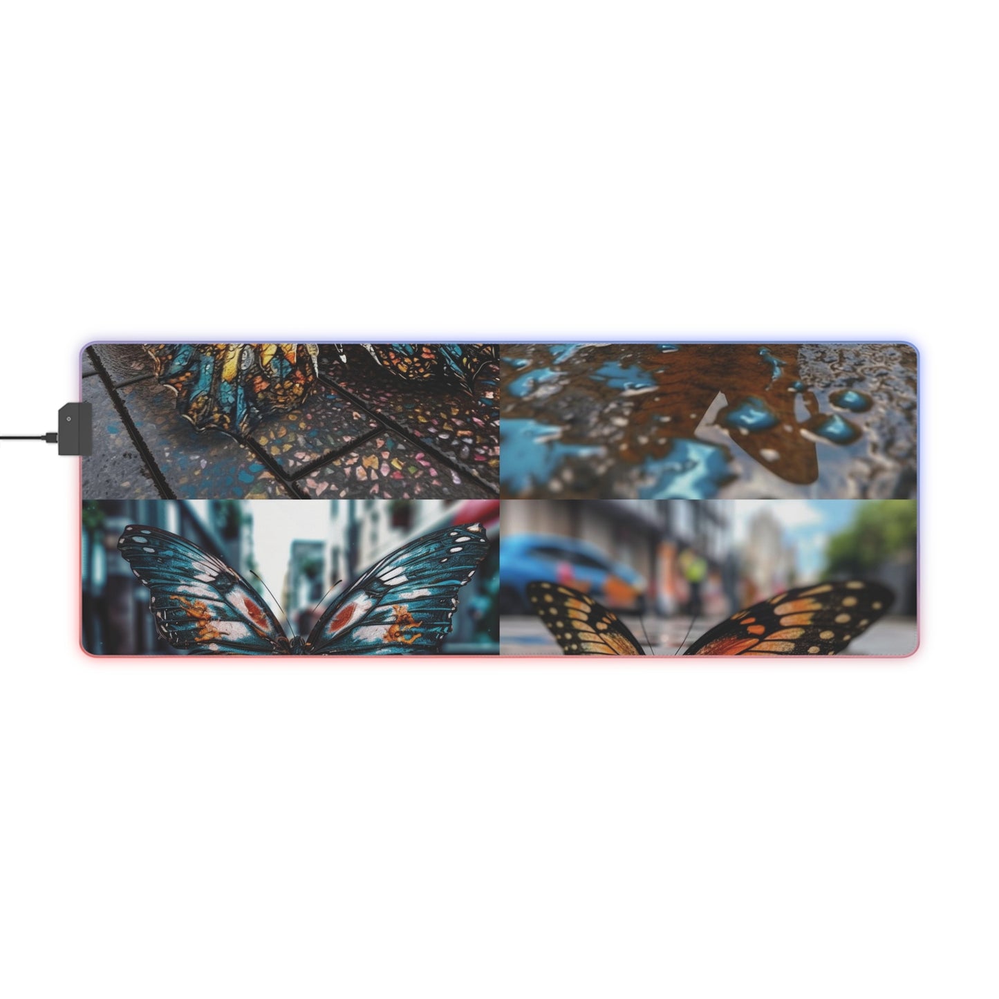 LED Gaming Mouse Pad Water Butterfly Street 5