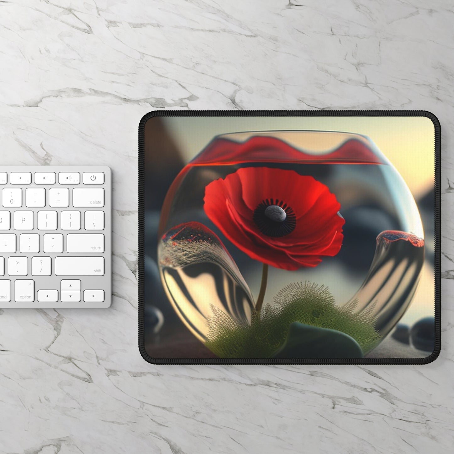 Gaming Mouse Pad  Red Anemone in a Vase 3