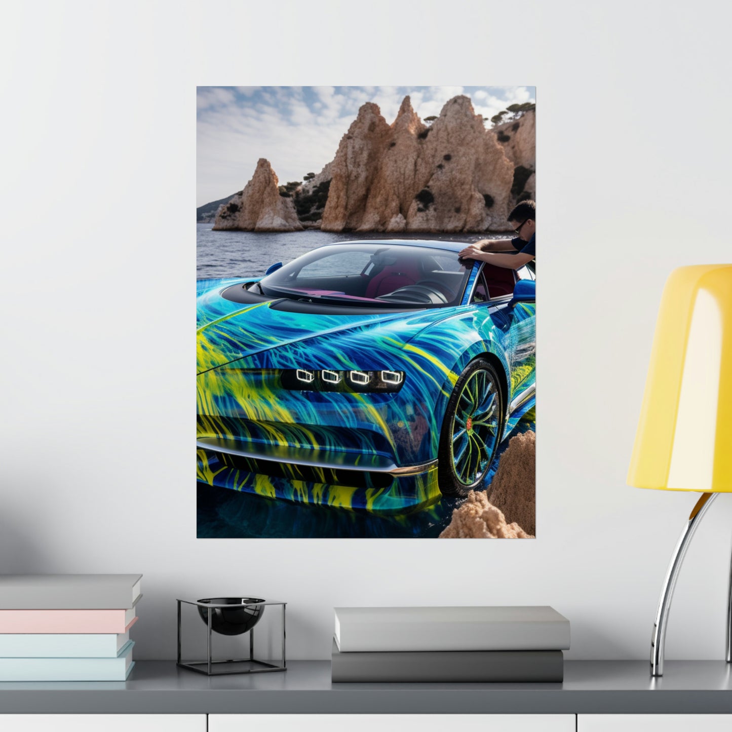 Premium Matte Vertical Posters Bugatti Water 1