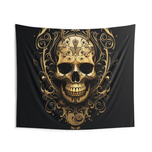 Indoor Wall Tapestries Skull Treble Clef 3