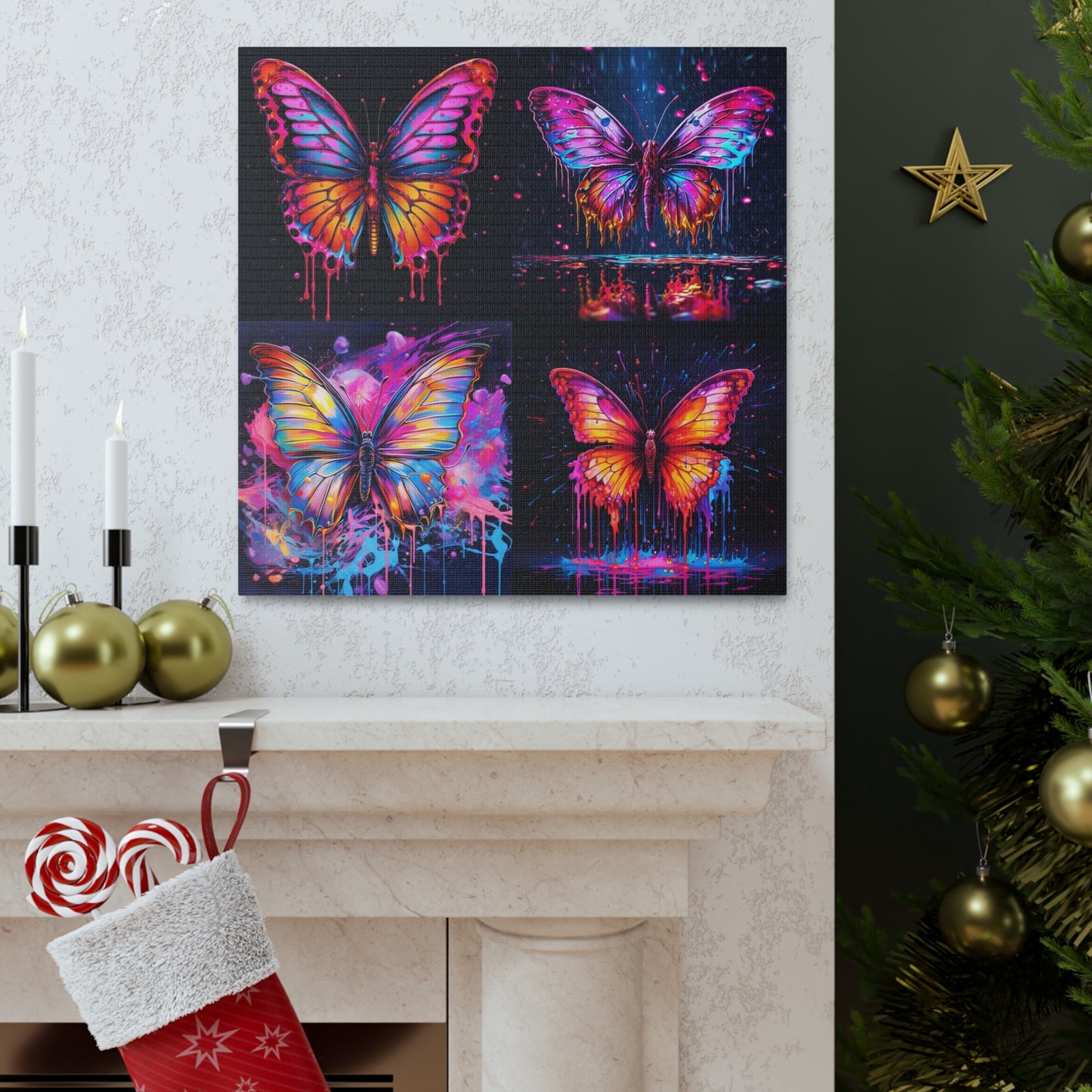 Canvas Gallery Wraps Pink Butterfly Flair 5