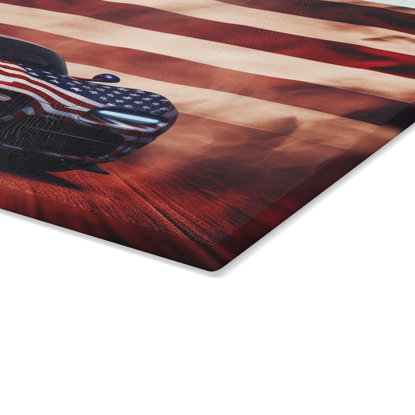 Glass Cutting Board Abstract American Flag Background Bugatti 2