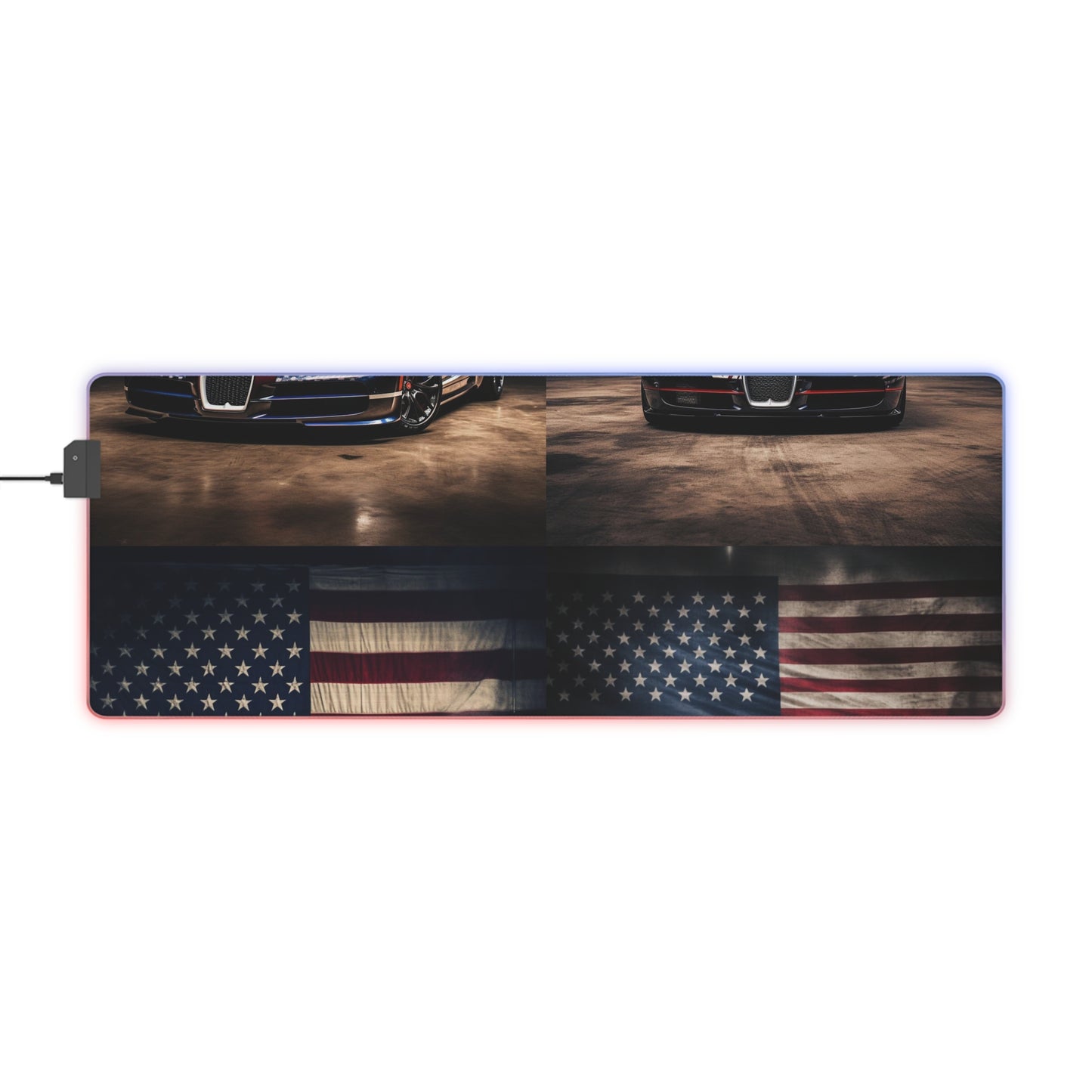 LED Gaming Mouse Pad Bugatti American Flag 5