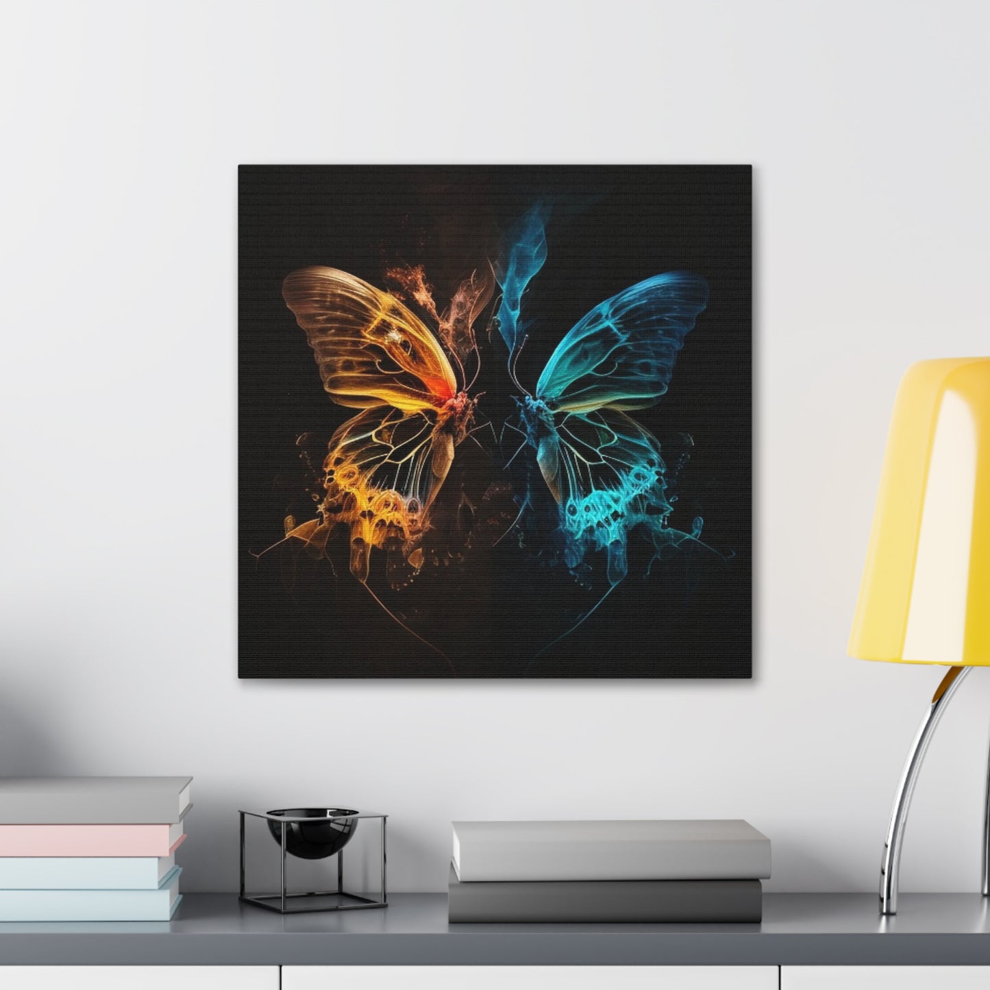 Canvas Gallery Wraps Kiss Neon Butterfly 3