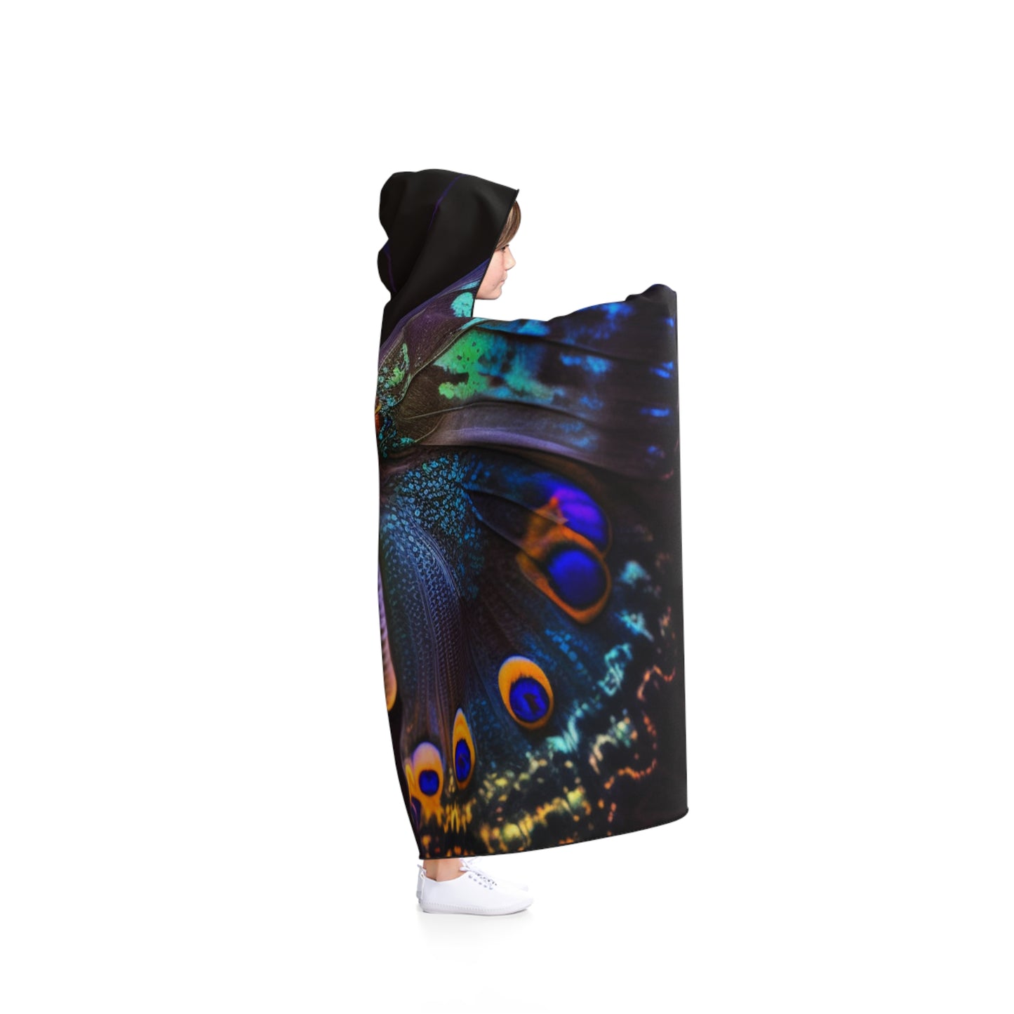 Hooded Blanket Neon Hue Butterfly 3