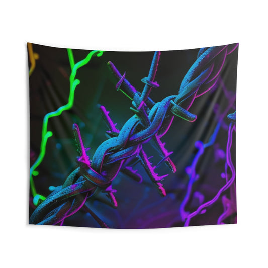 Indoor Wall Tapestries Macro Neon Barbs 4