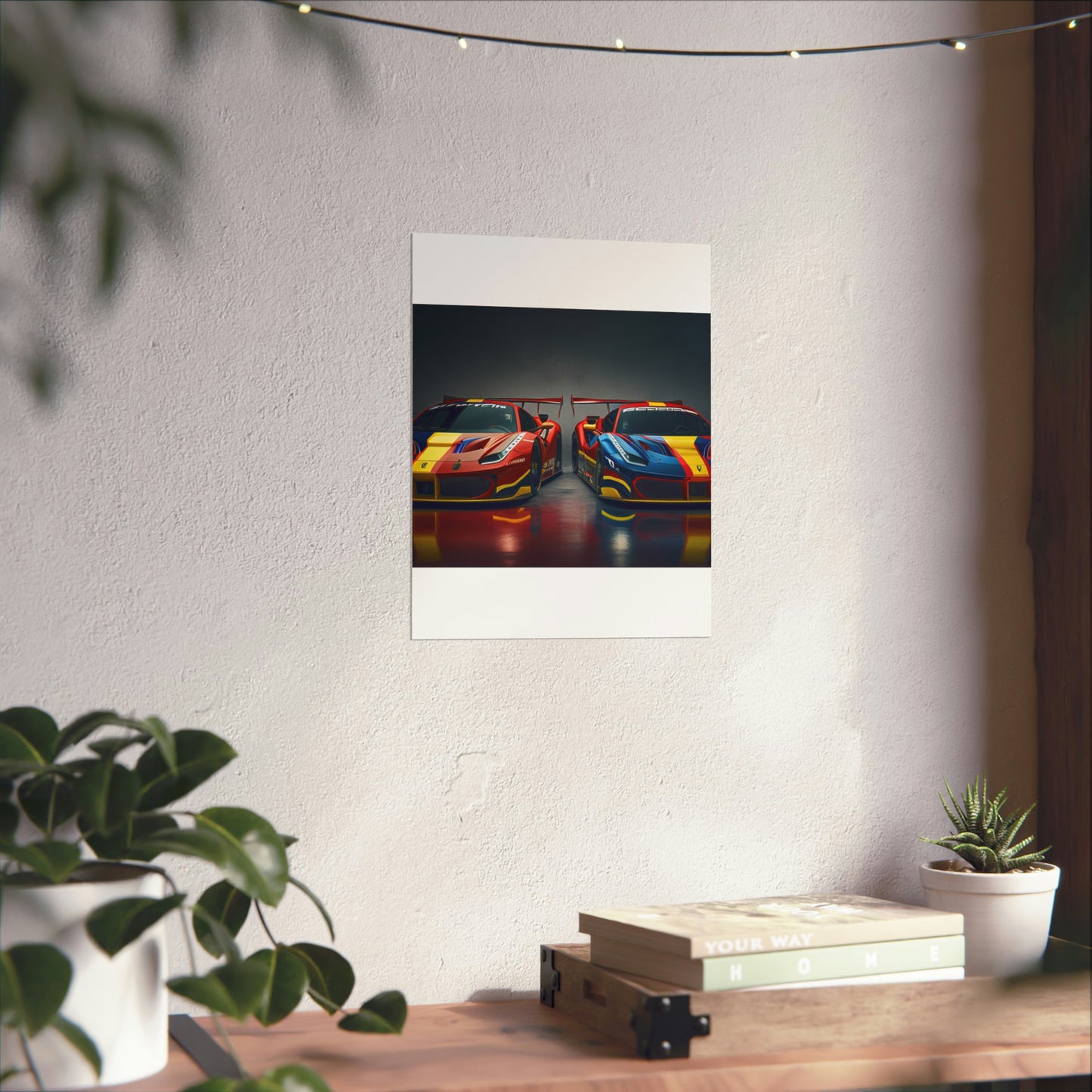 Premium Matte Vertical Posters Ferrari Red Blue 4