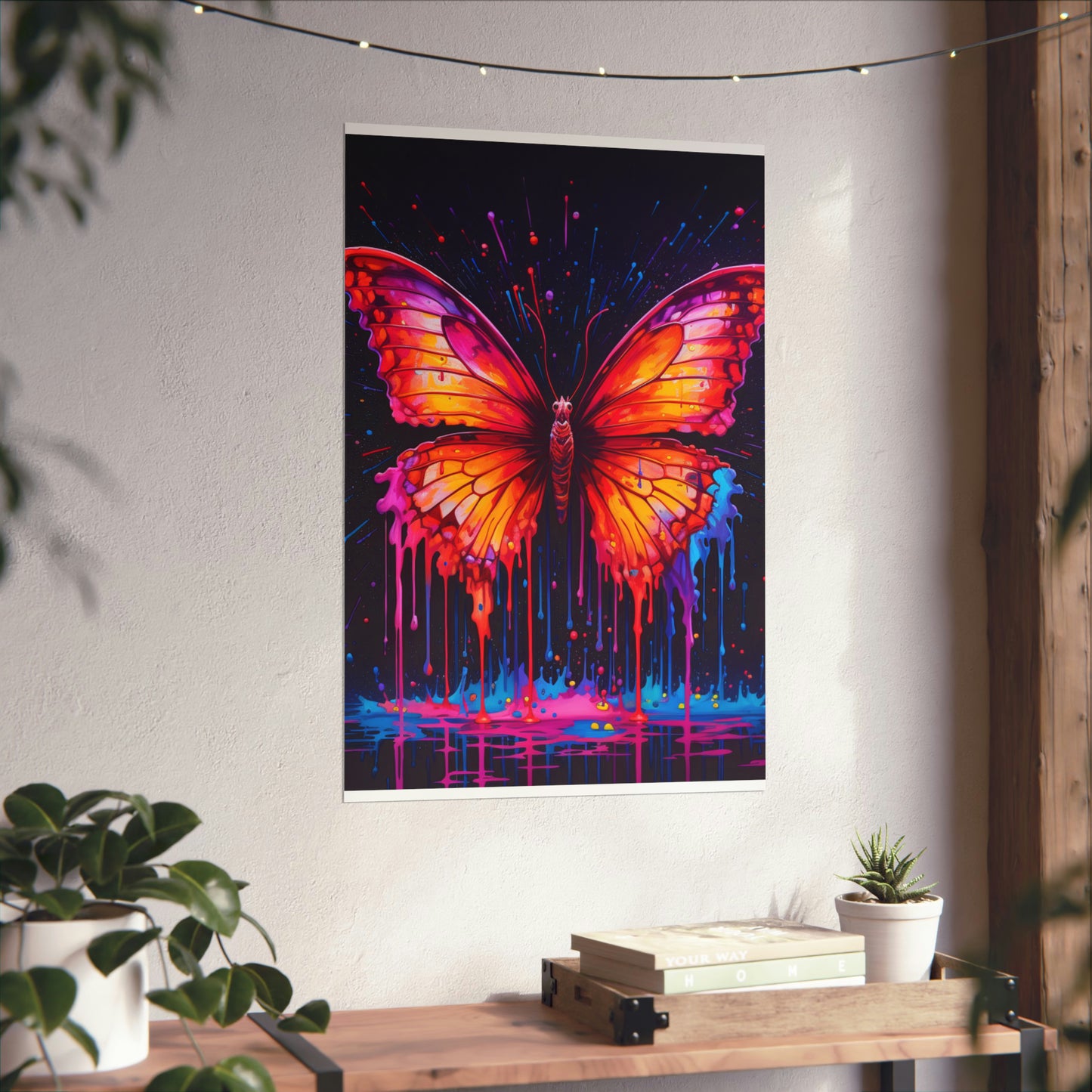 Premium Matte Vertical Posters Pink Butterfly Flair 4