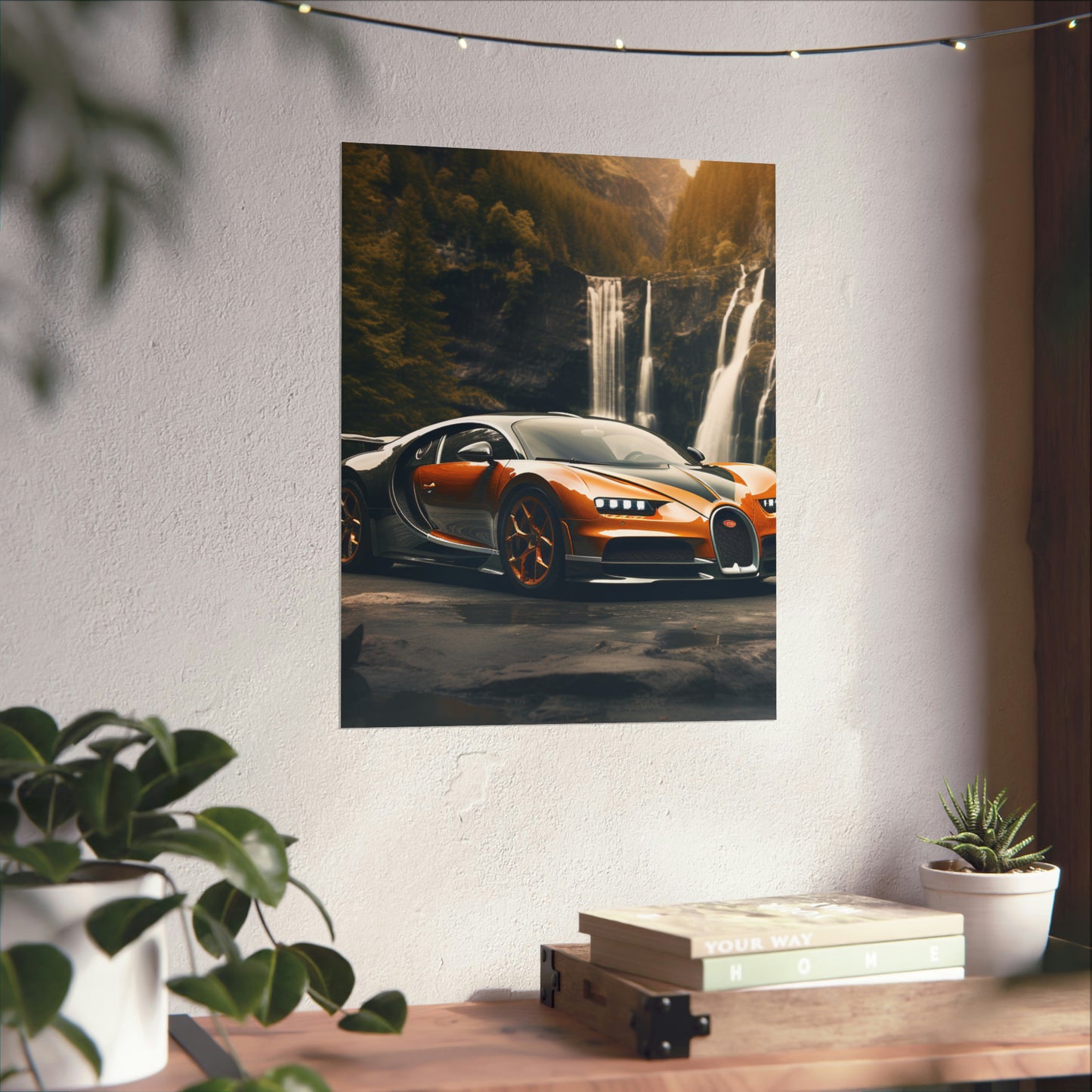 Premium Matte Vertical Posters Bugatti Waterfall 3