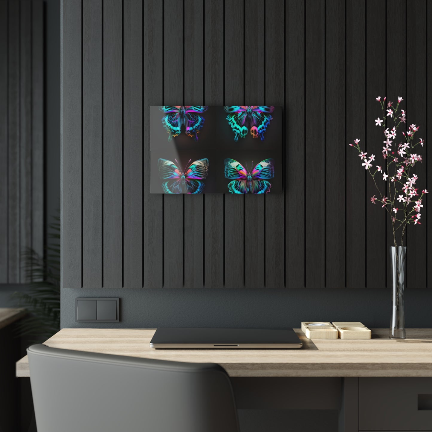 Acrylic Prints Neon Butterfly Fusion 5