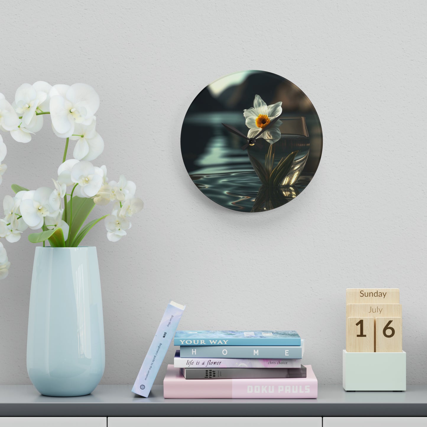 Acrylic Wall Clock Daffodil 2