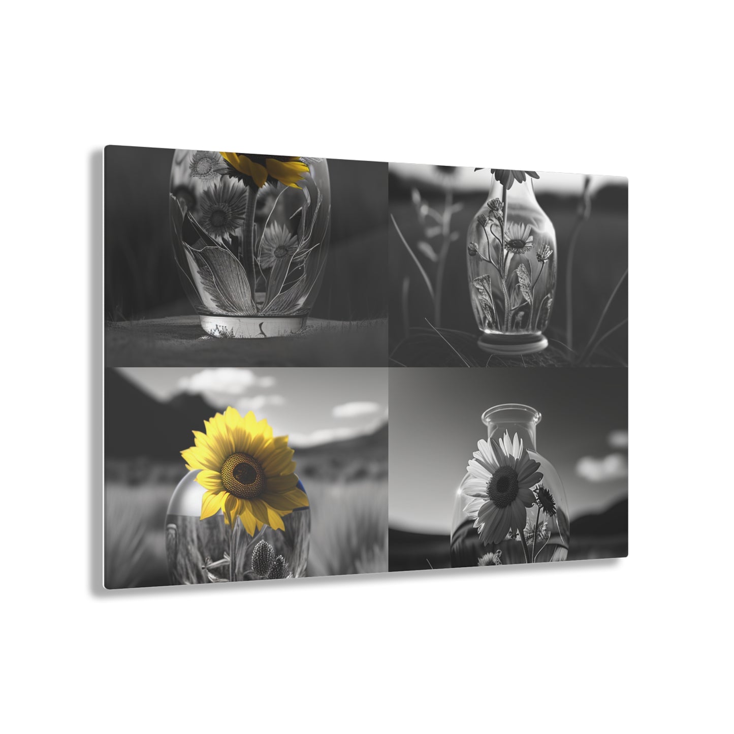 Acrylic Prints Yellw Sunflower in a vase 5