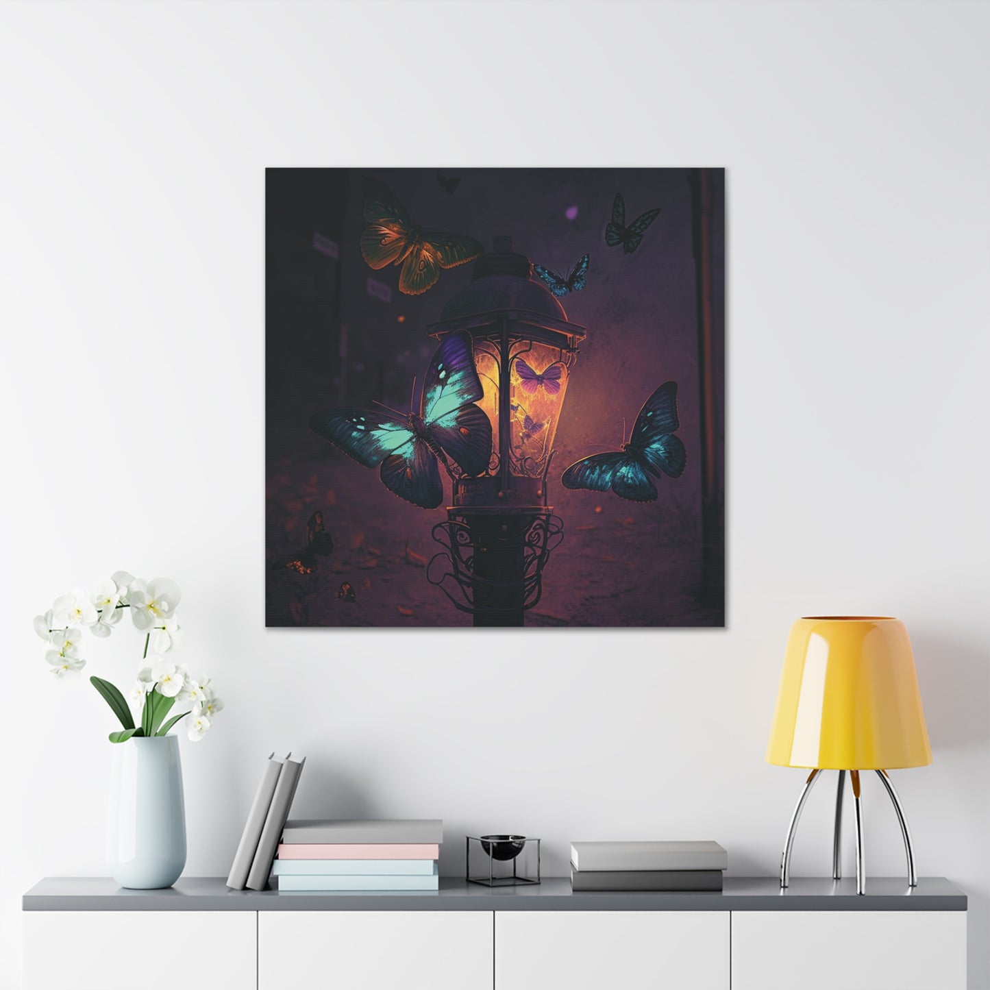 Canvas Gallery Wraps Street Light Butterfly 4