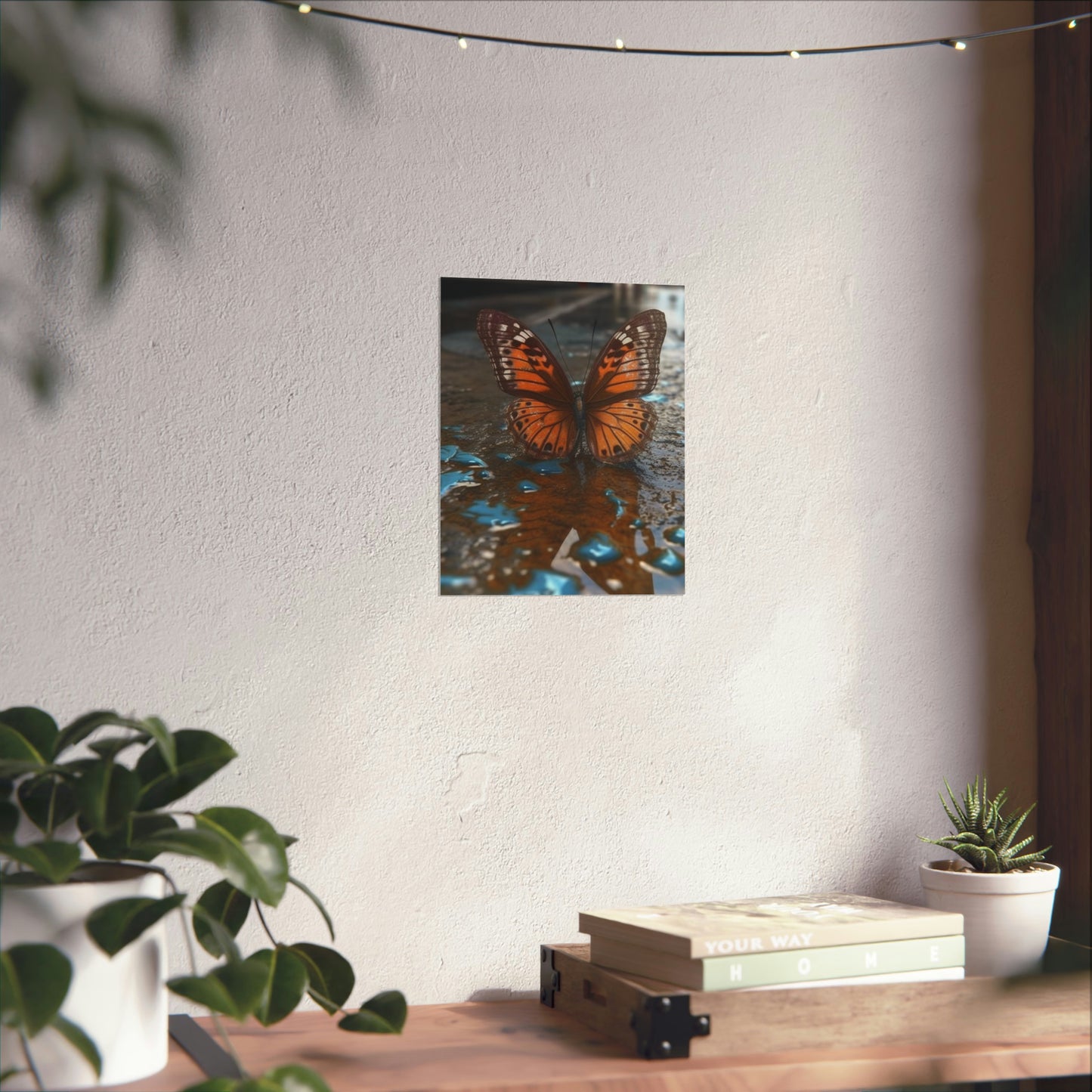 Premium Matte Vertical Posters Water Butterfly Street 2