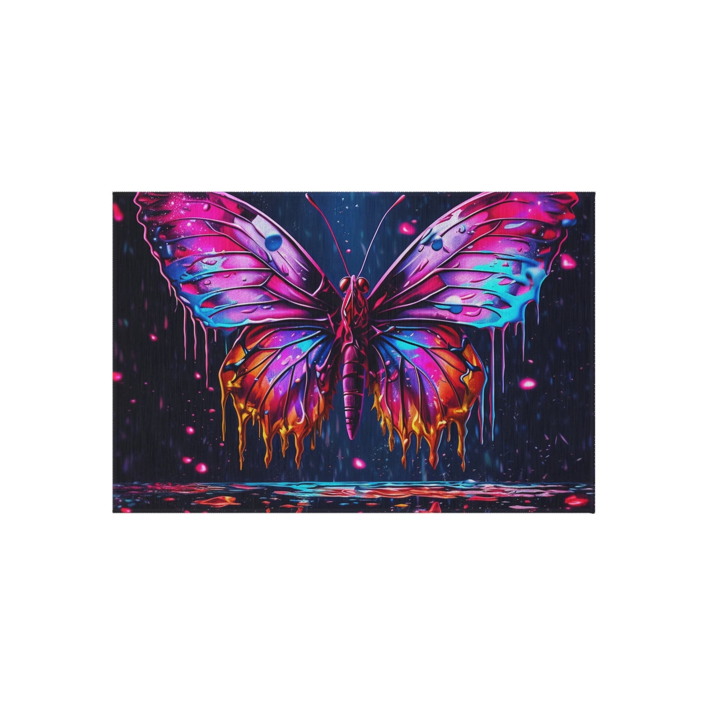 Outdoor Rug  Pink Butterfly Flair 2