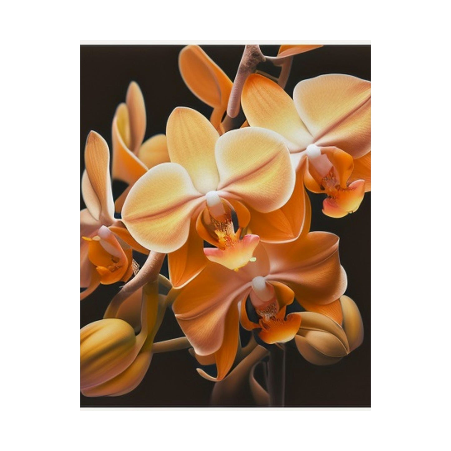 Premium Matte Vertical Posters orchid pedals 1