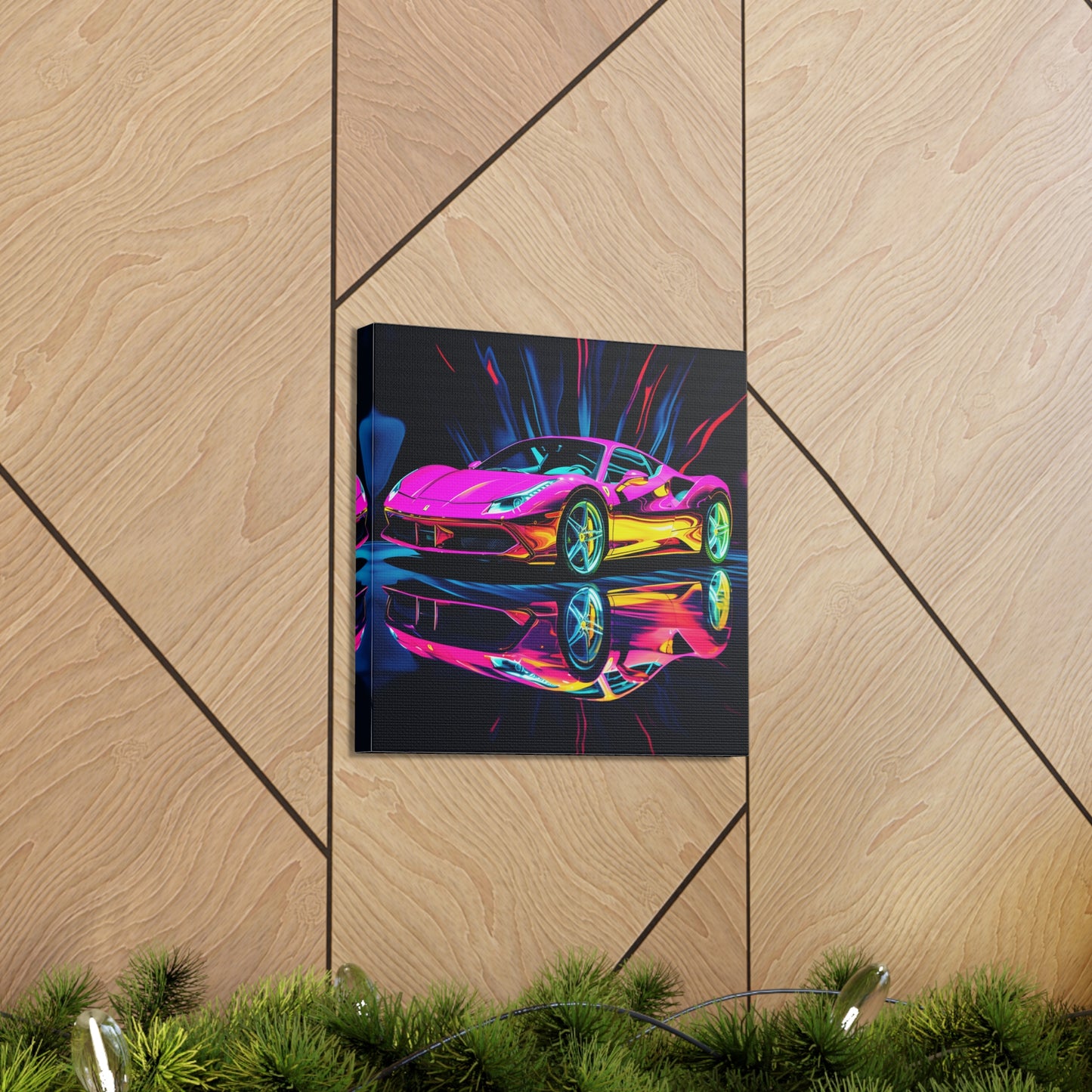 Canvas Gallery Wraps Pink Macro Ferrari 3