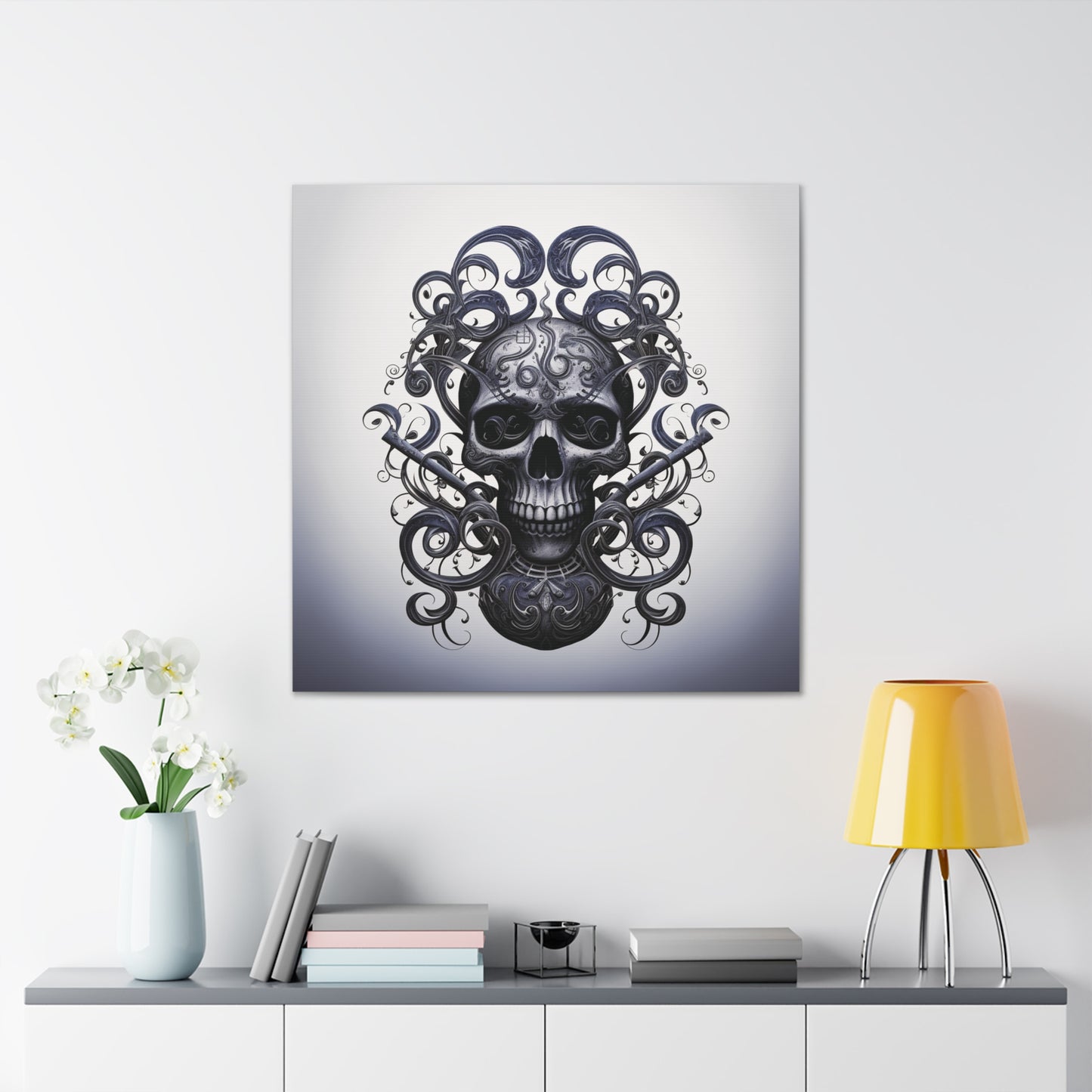 Canvas Gallery Wraps Skull Treble Clef 1