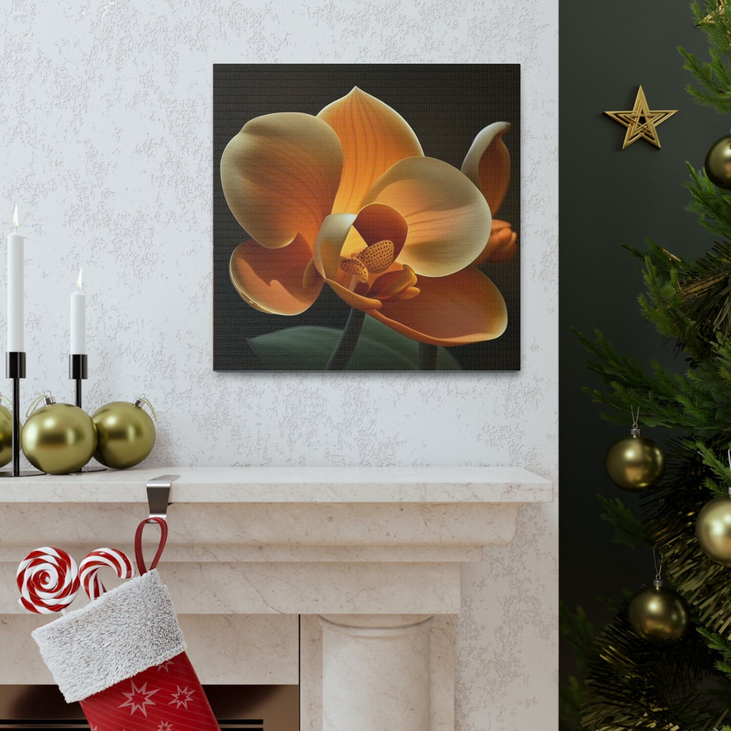Canvas Gallery Wraps Orange Orchid 4