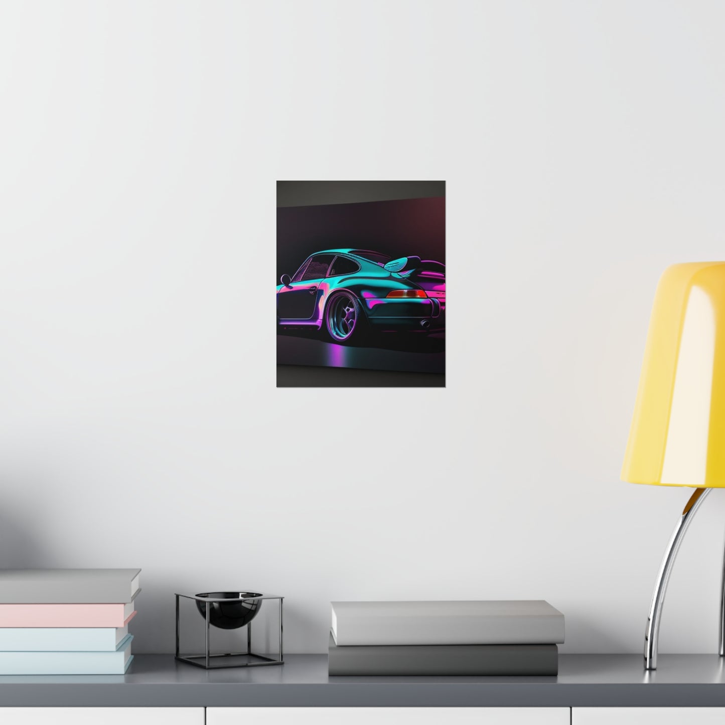 Premium Matte Vertical Posters Porsche Purple 1