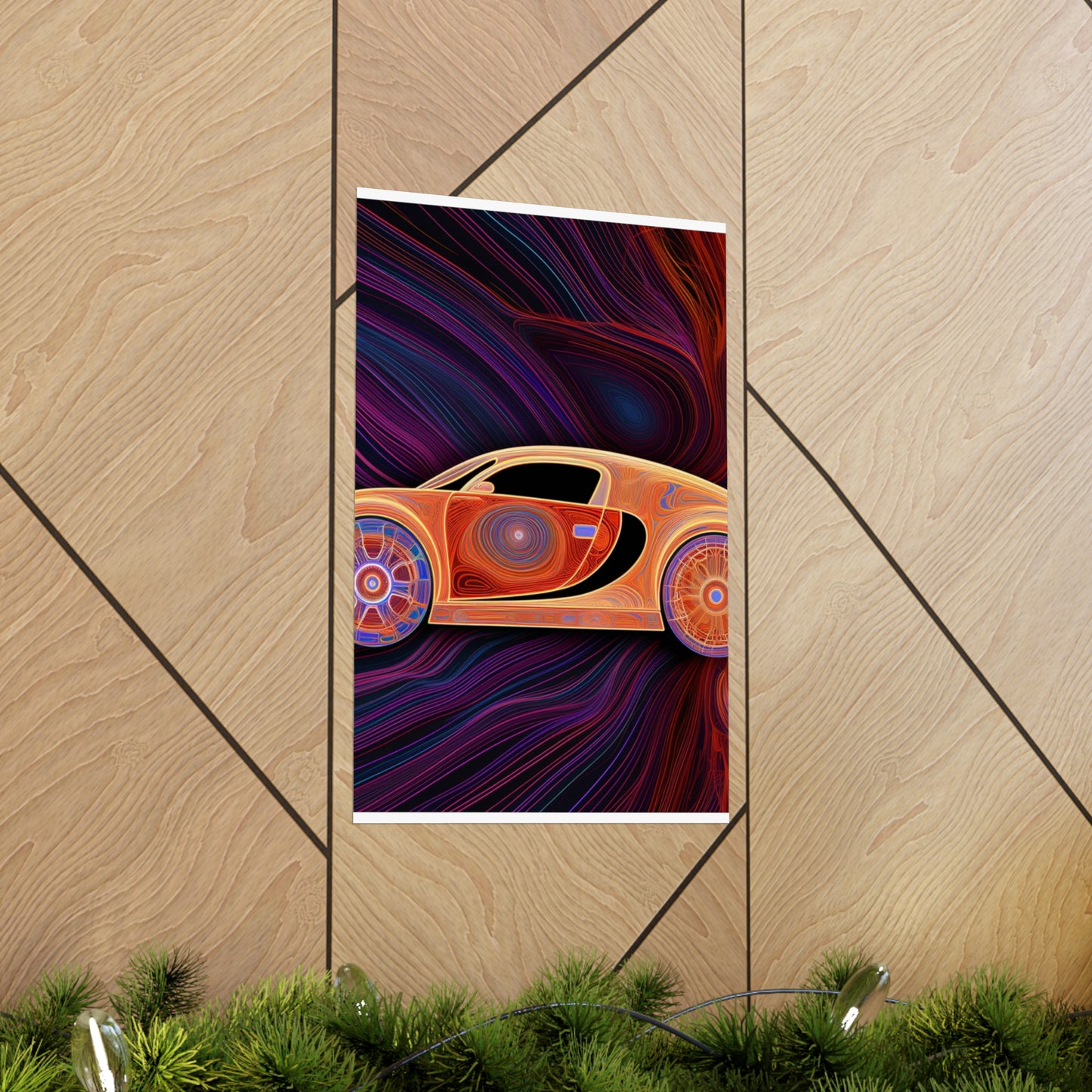 Premium Matte Vertical Posters Bugatti Abstract Concept 2