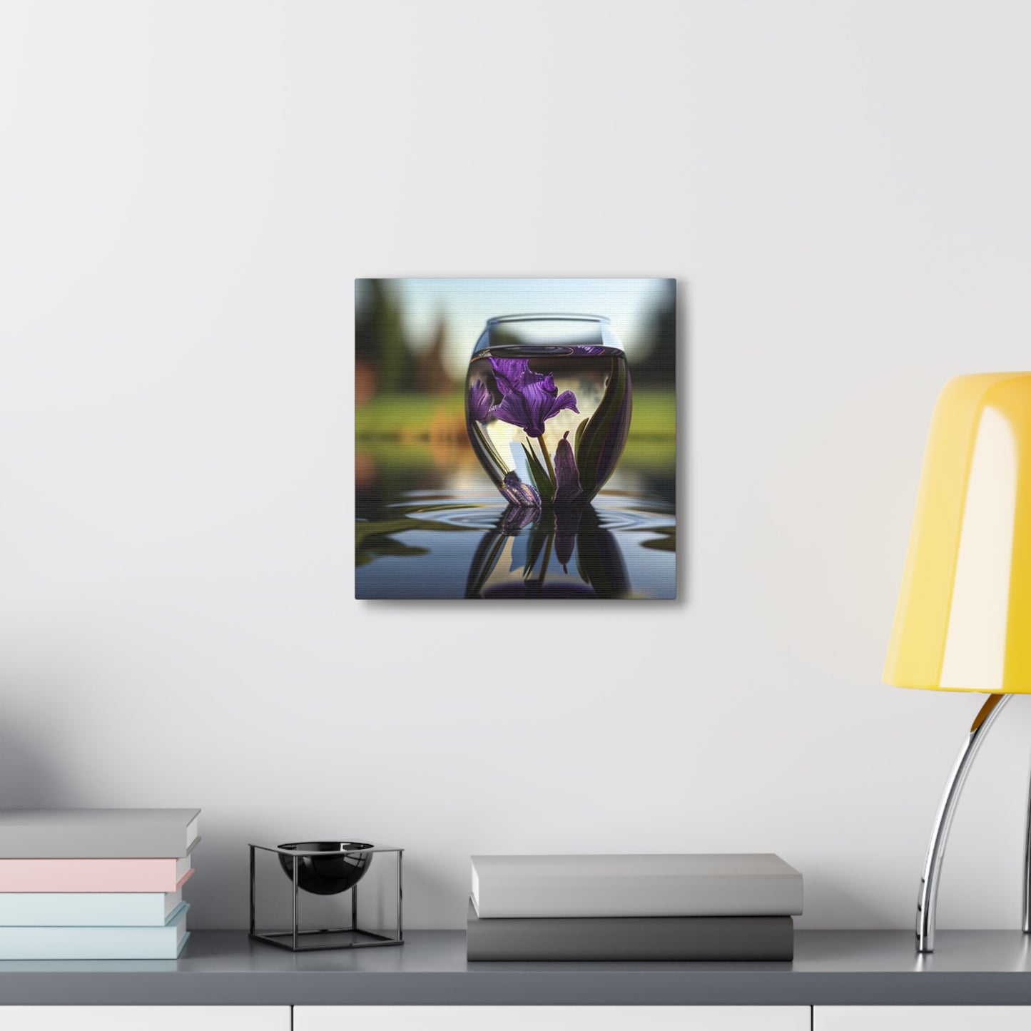 Canvas Gallery Wraps Purple Iris in a vase 3