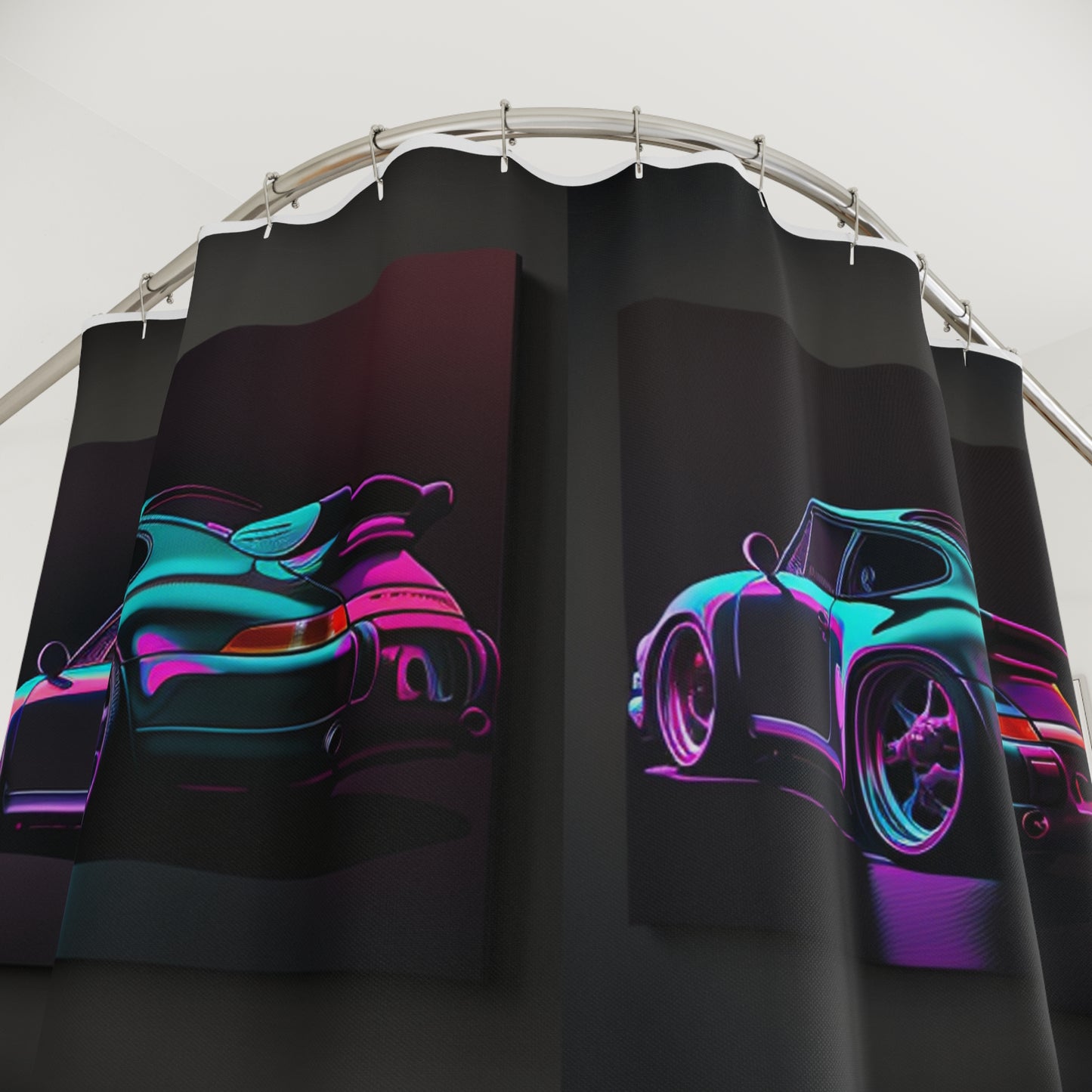 Polyester Shower Curtain Porsche Purple 5
