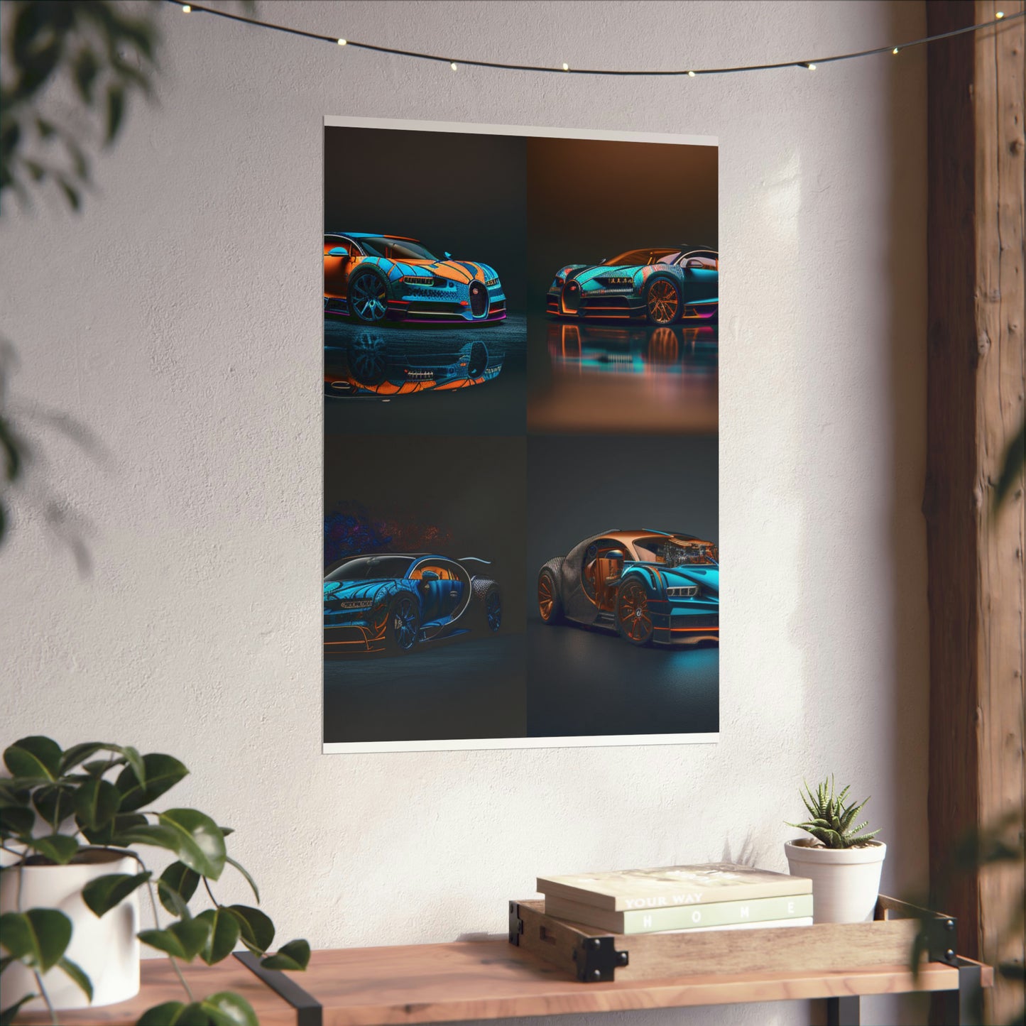 Premium Matte Vertical Posters Bugatti Blue 5