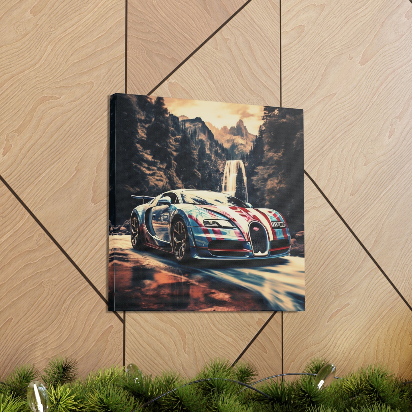 Canvas Gallery Wraps Bugatti Waterfall 1