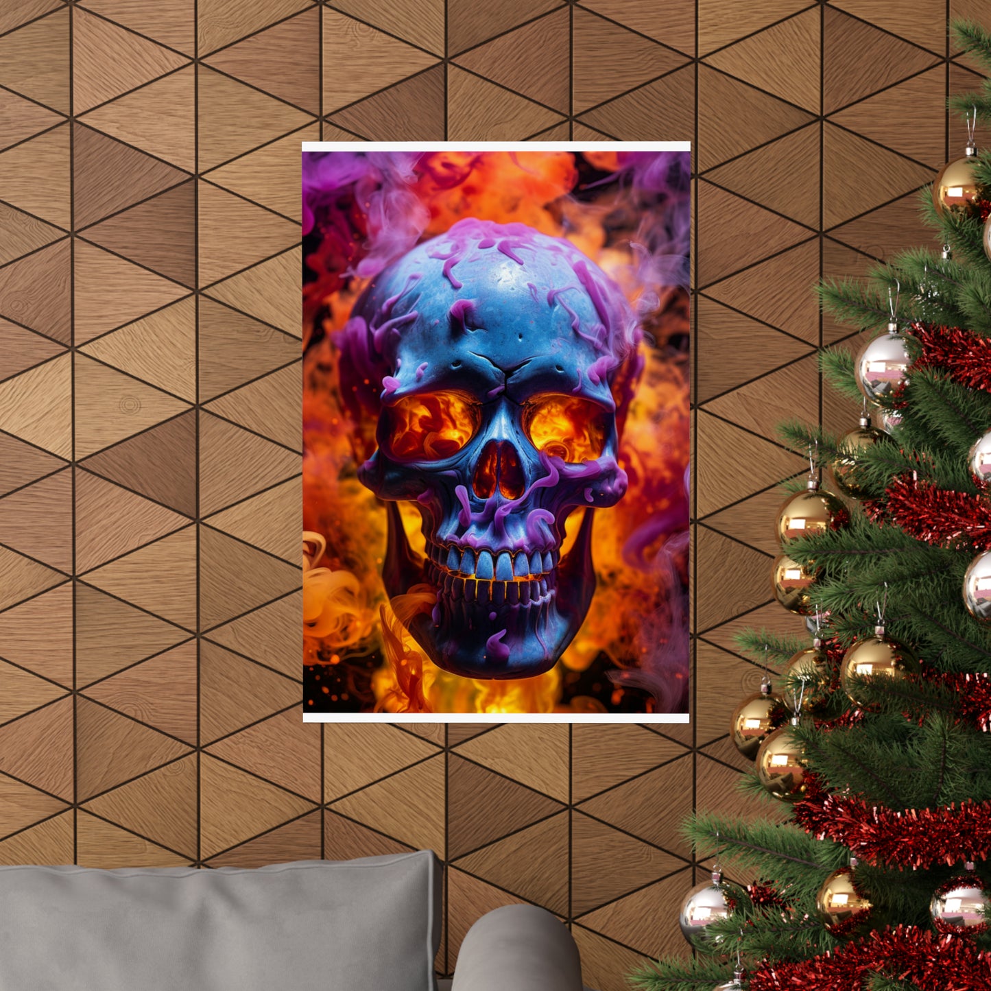 Premium Matte Vertical Posters Macro Skull 3