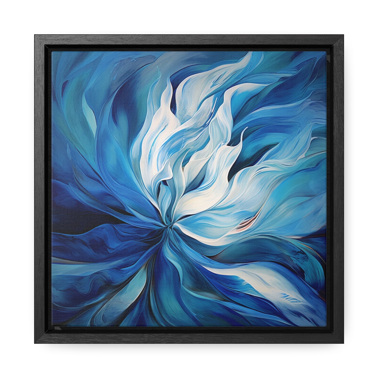 Gallery Canvas Wraps, Square Frame Blue Tluip Abstract 1
