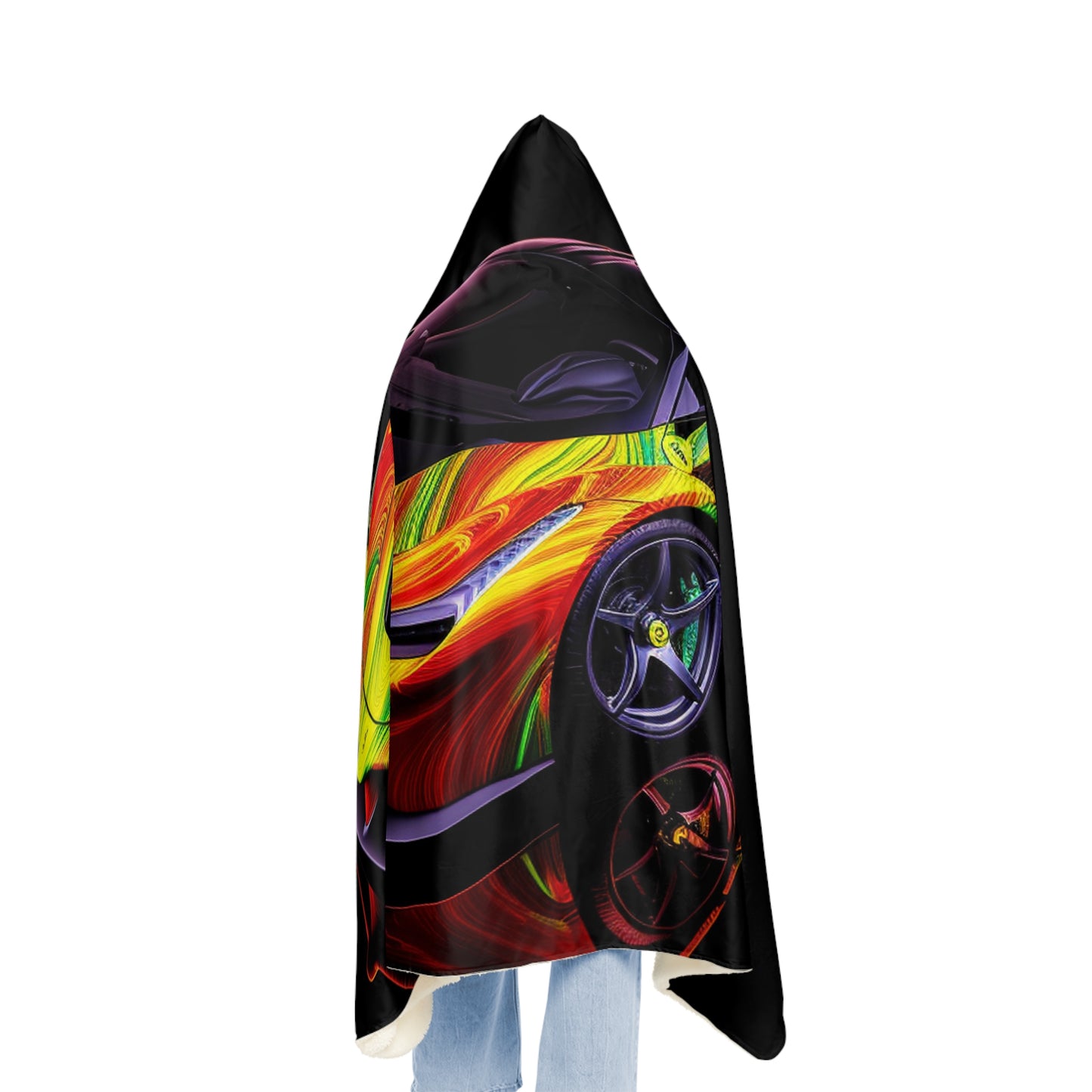 Snuggle Hooded Blanket Ferrari Neon 4