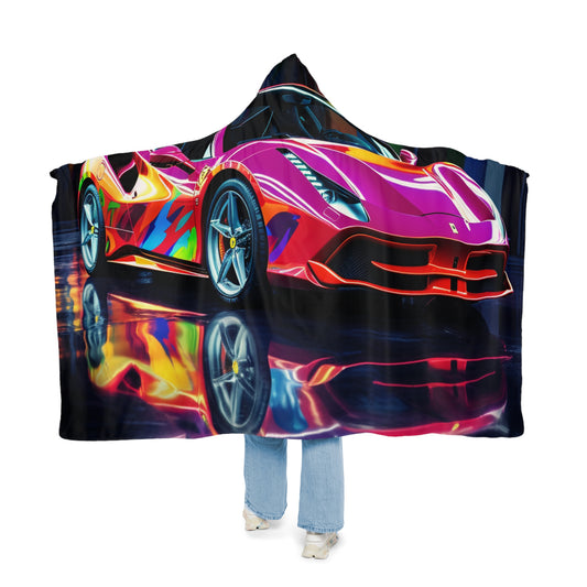 Snuggle Hooded Blanket Pink Macro Ferrari 1