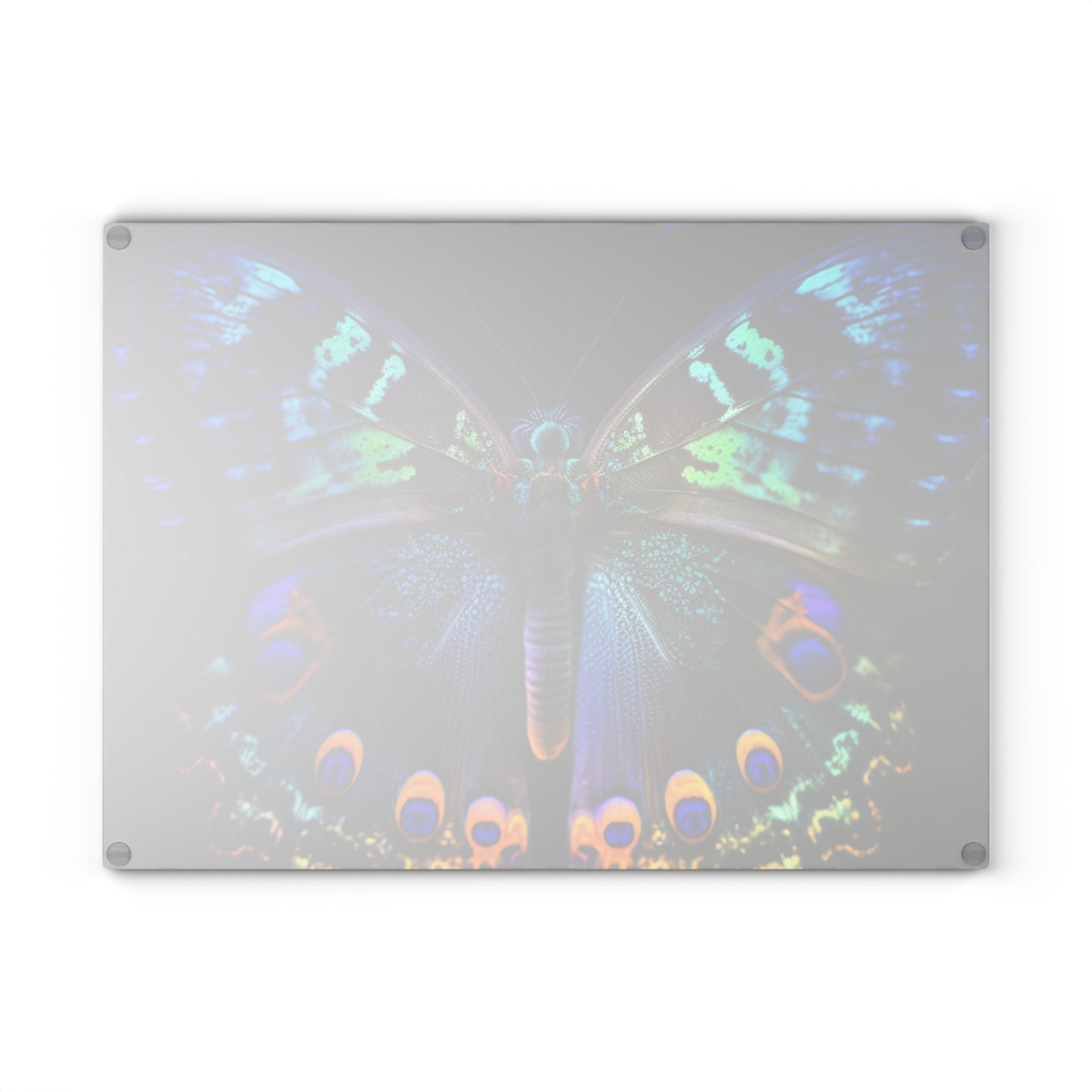 Glass Cutting Board Neon Hue Butterfly 3