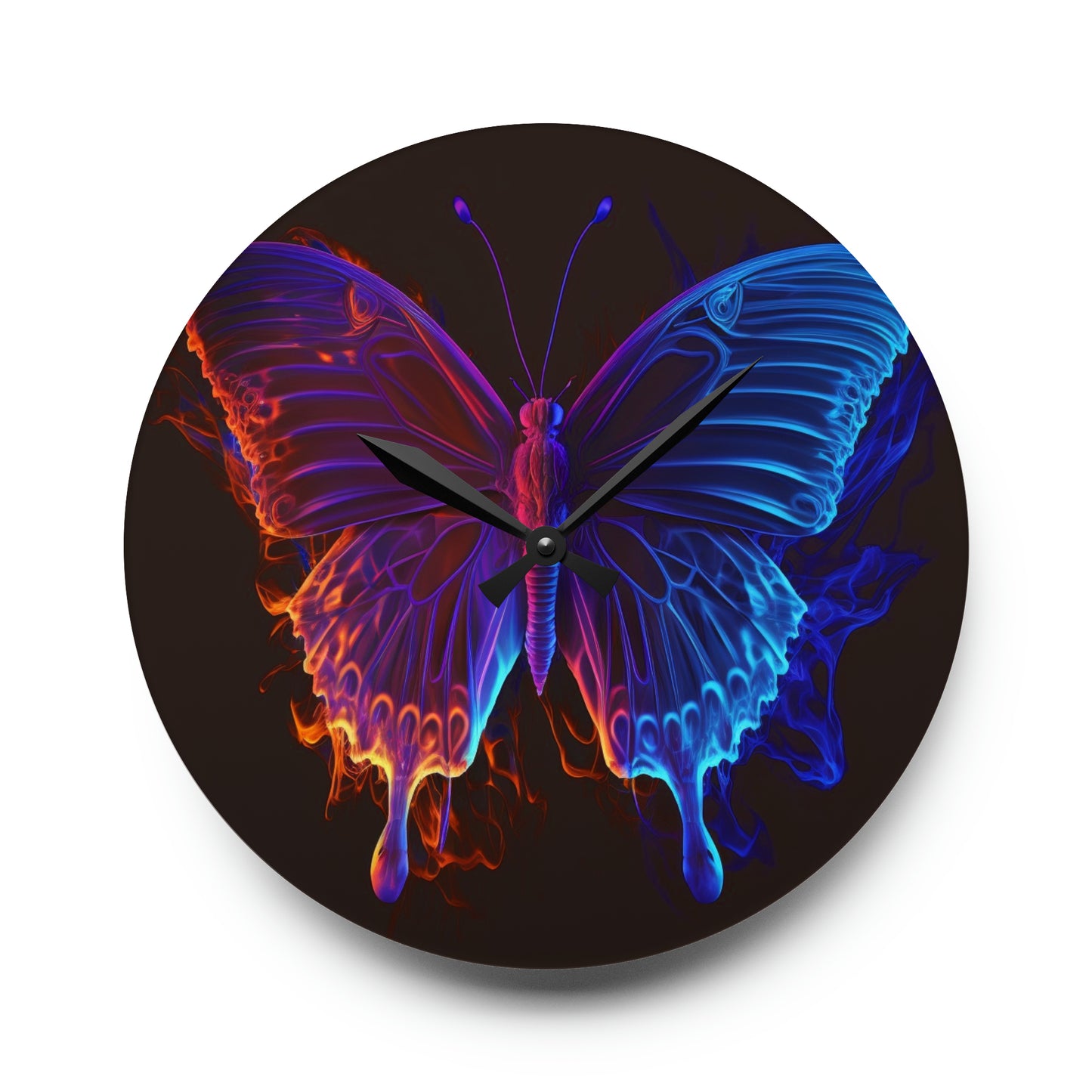 Acrylic Wall Clock Thermal Butterfly 1