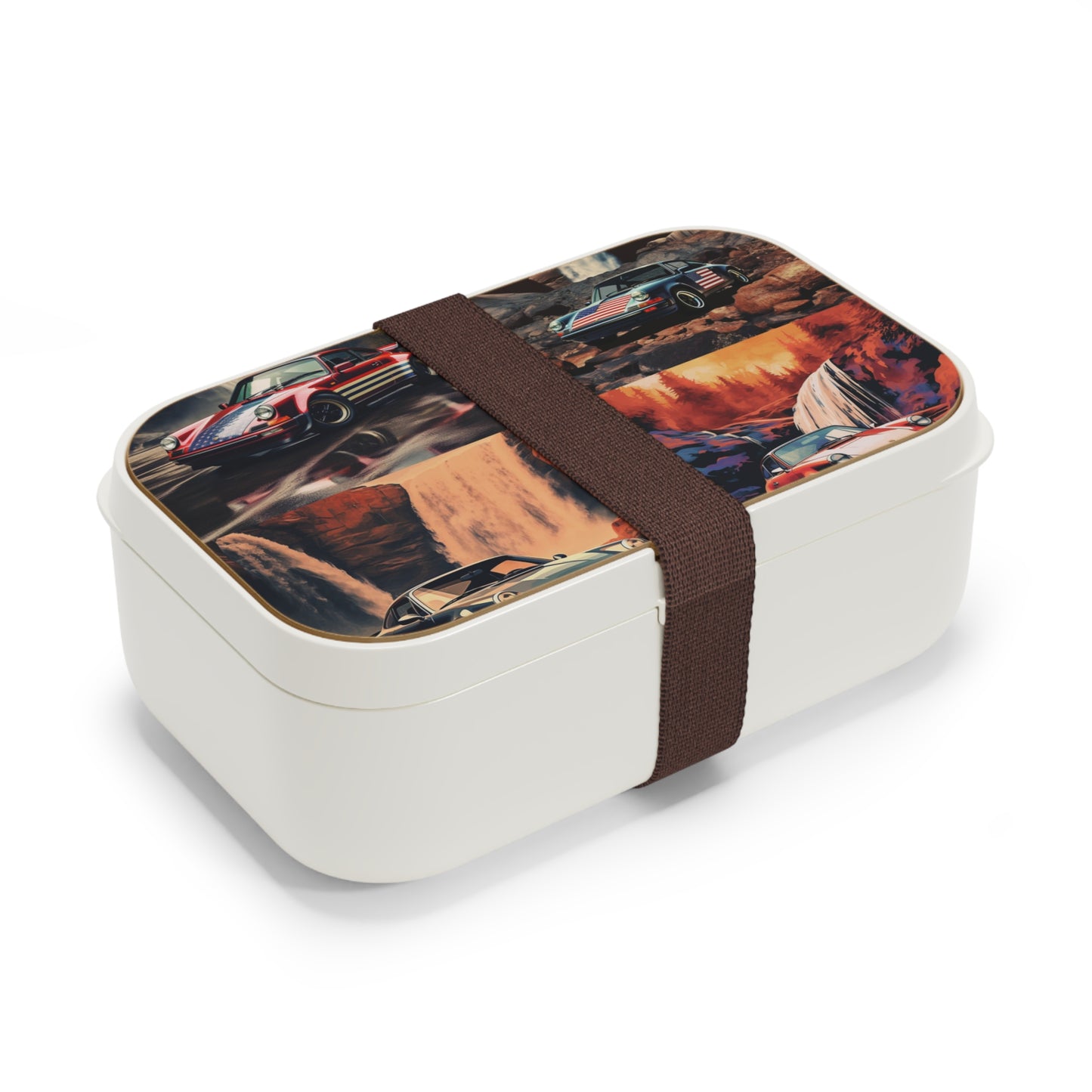 Bento Lunch Box American Flag Porsche Abstract 5