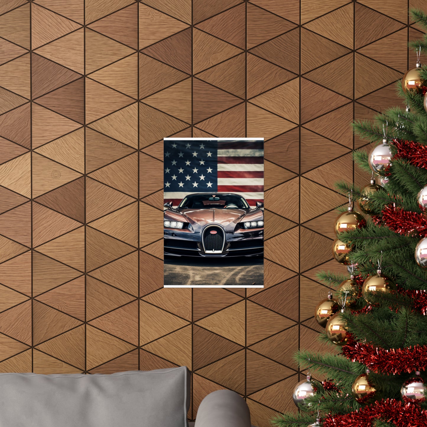 Premium Matte Vertical Posters Bugatti Flag 4