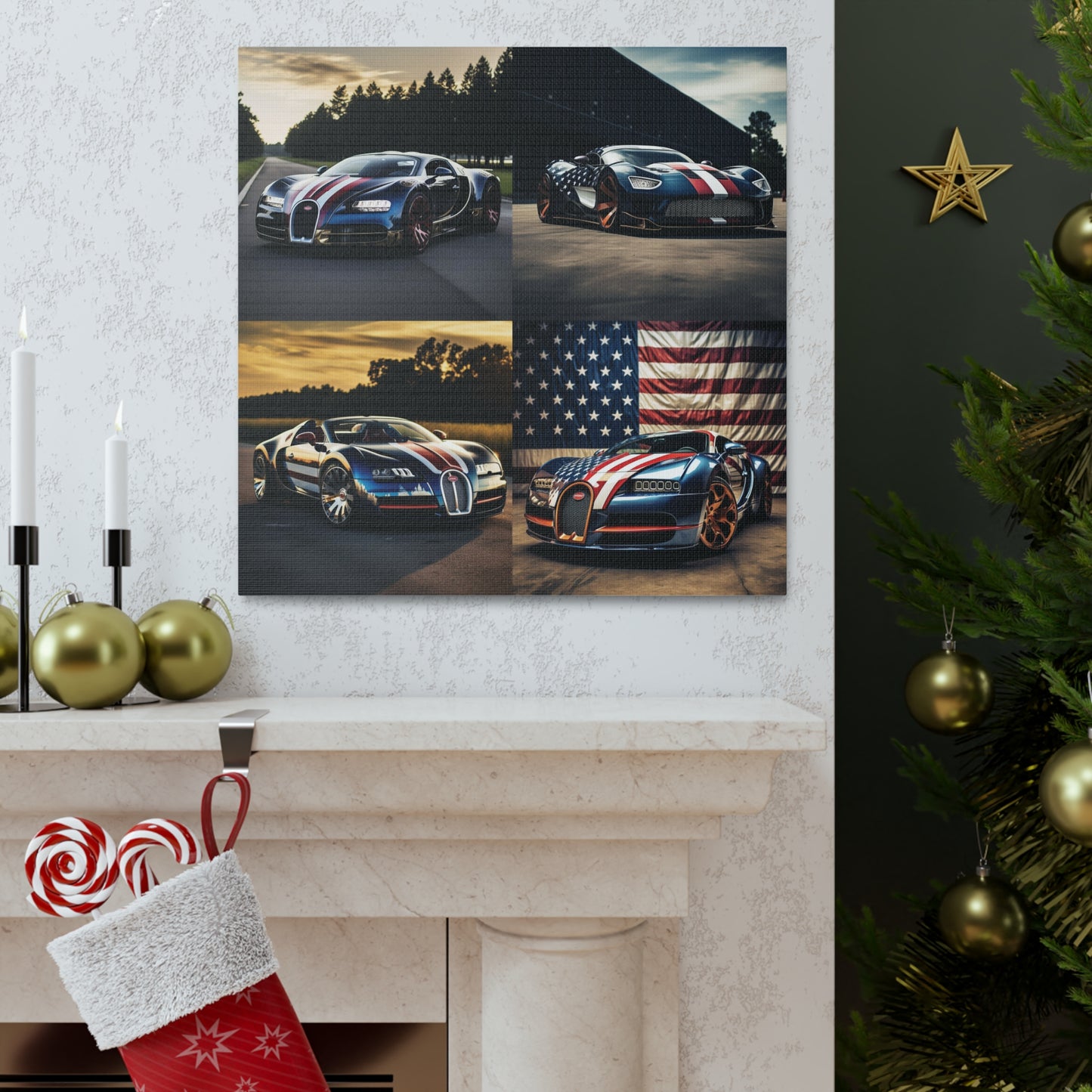 Canvas Gallery Wraps Bugatti Flag American 5