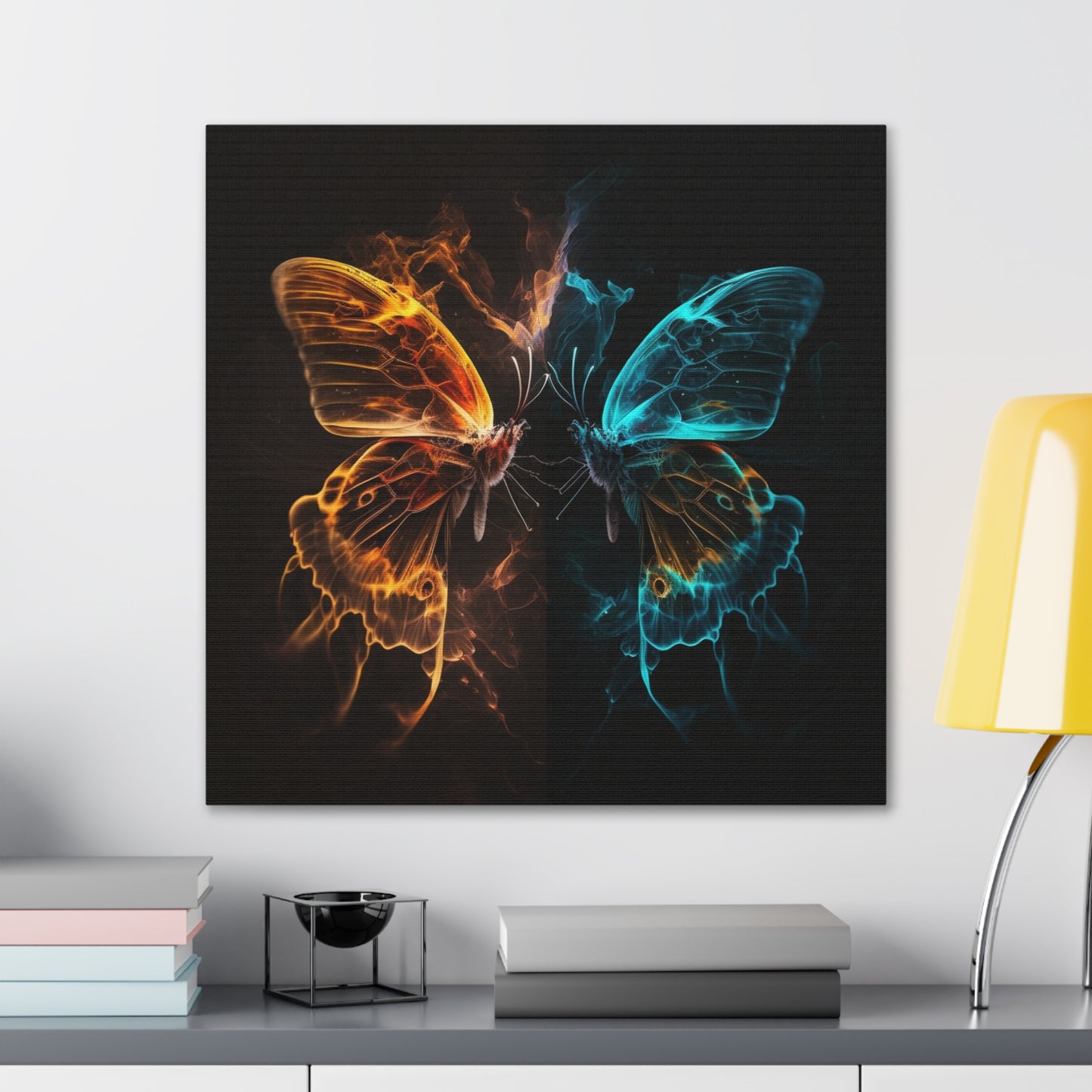 Canvas Gallery Wraps Kiss Neon Butterfly 6