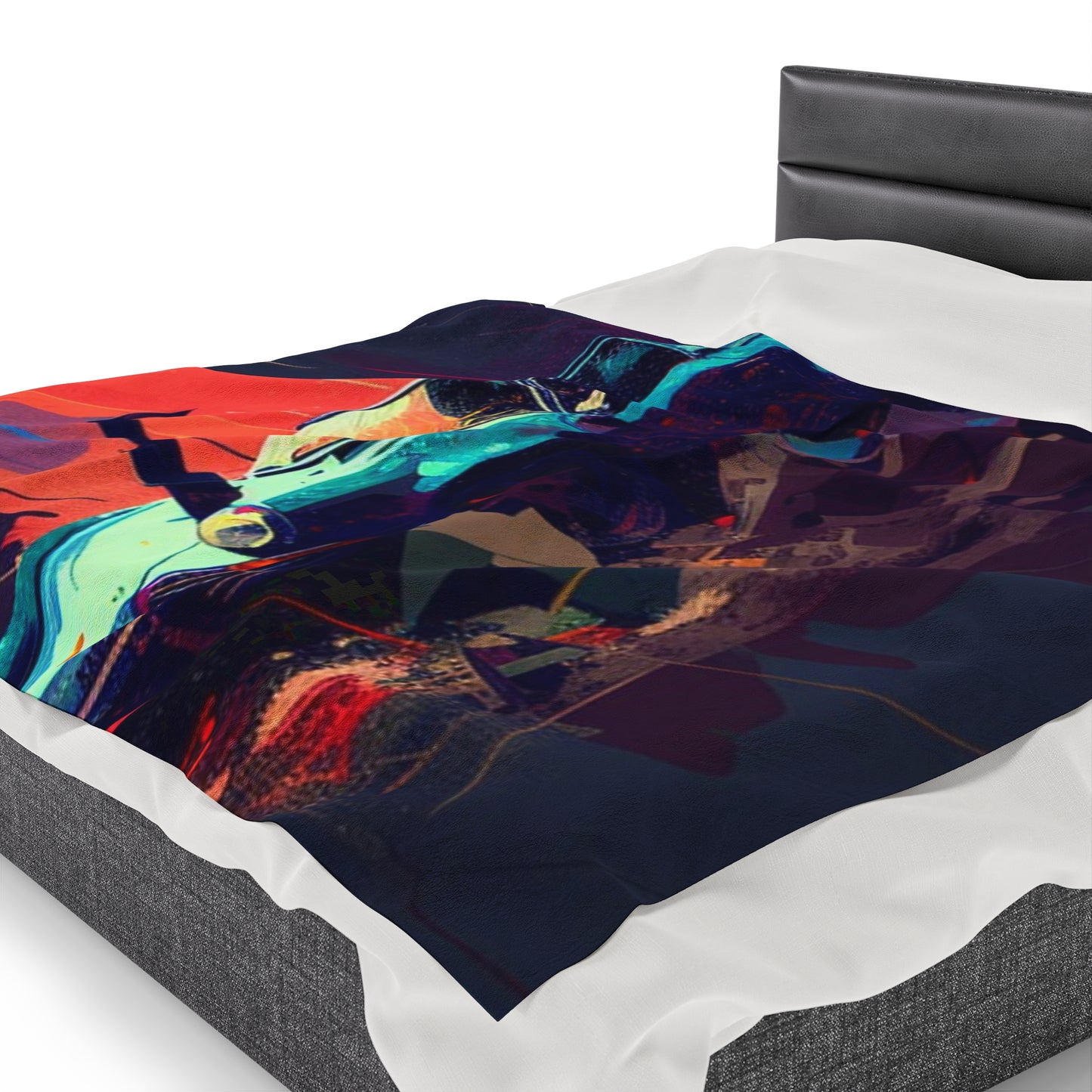 Velveteen Plush Blanket Porsche Abstract 2