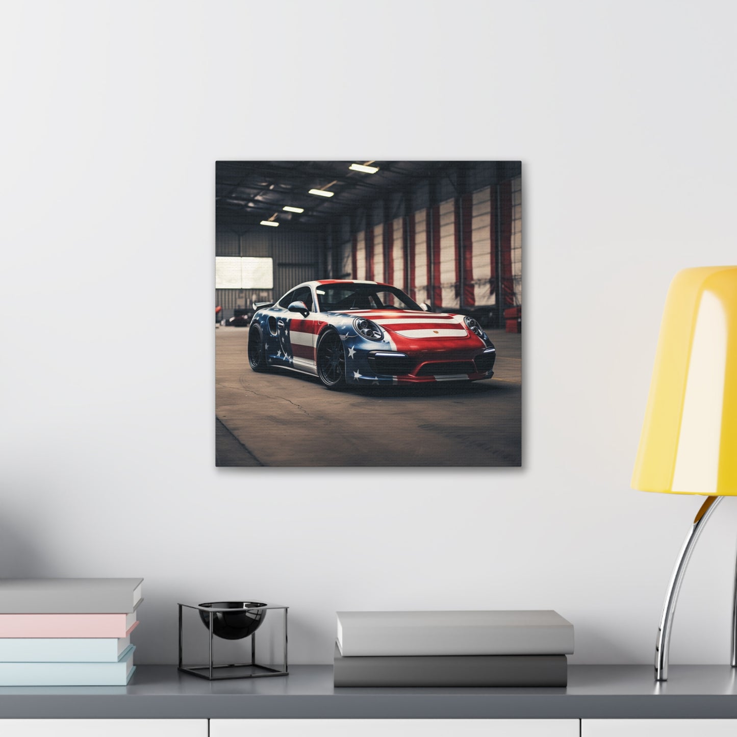 Canvas Gallery Wraps American Flag Porsche 2