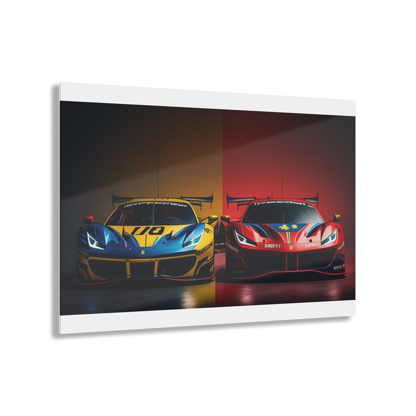 Acrylic Prints Ferrari Red Blue 3