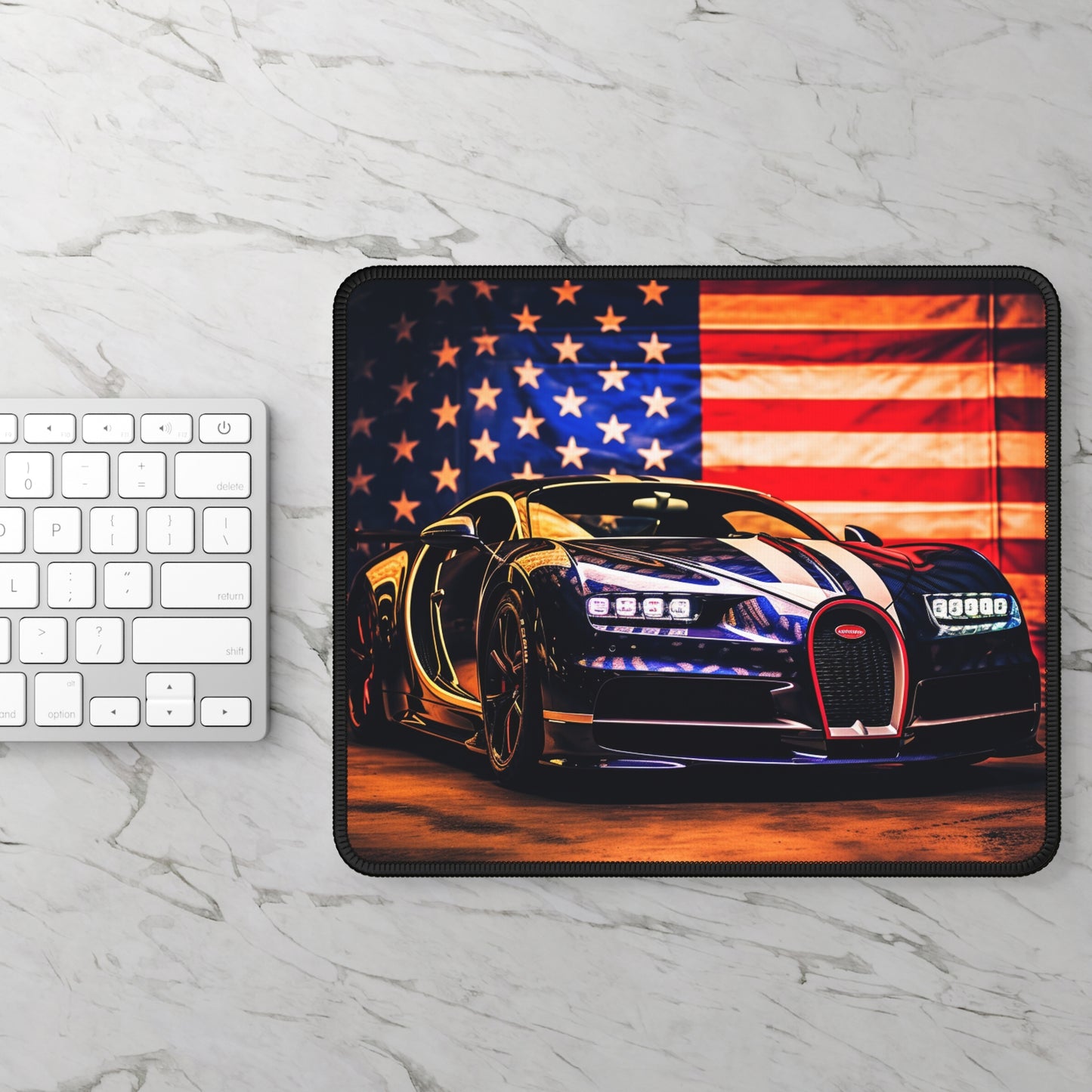 Gaming Mouse Pad  Macro Bugatti American Flag 4