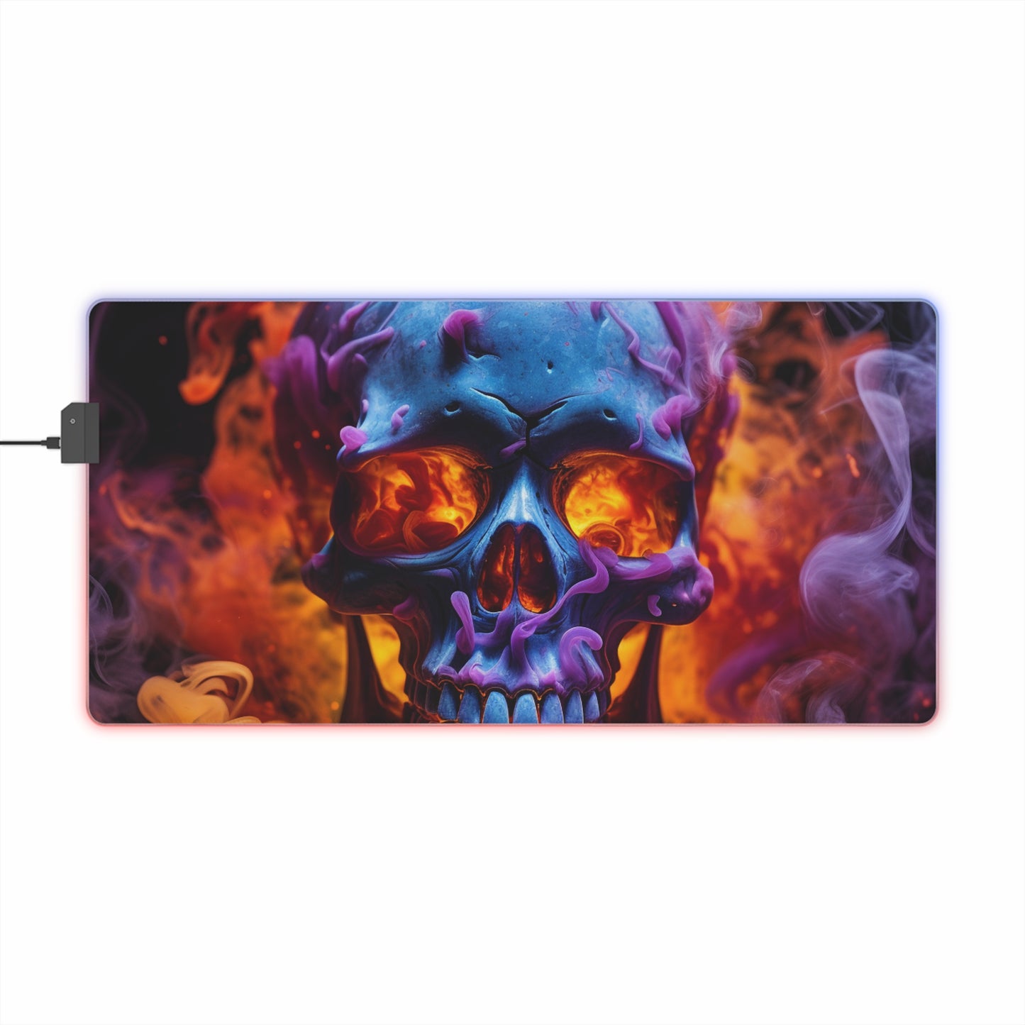 LED Gaming Mouse Pad Macro Skull 3