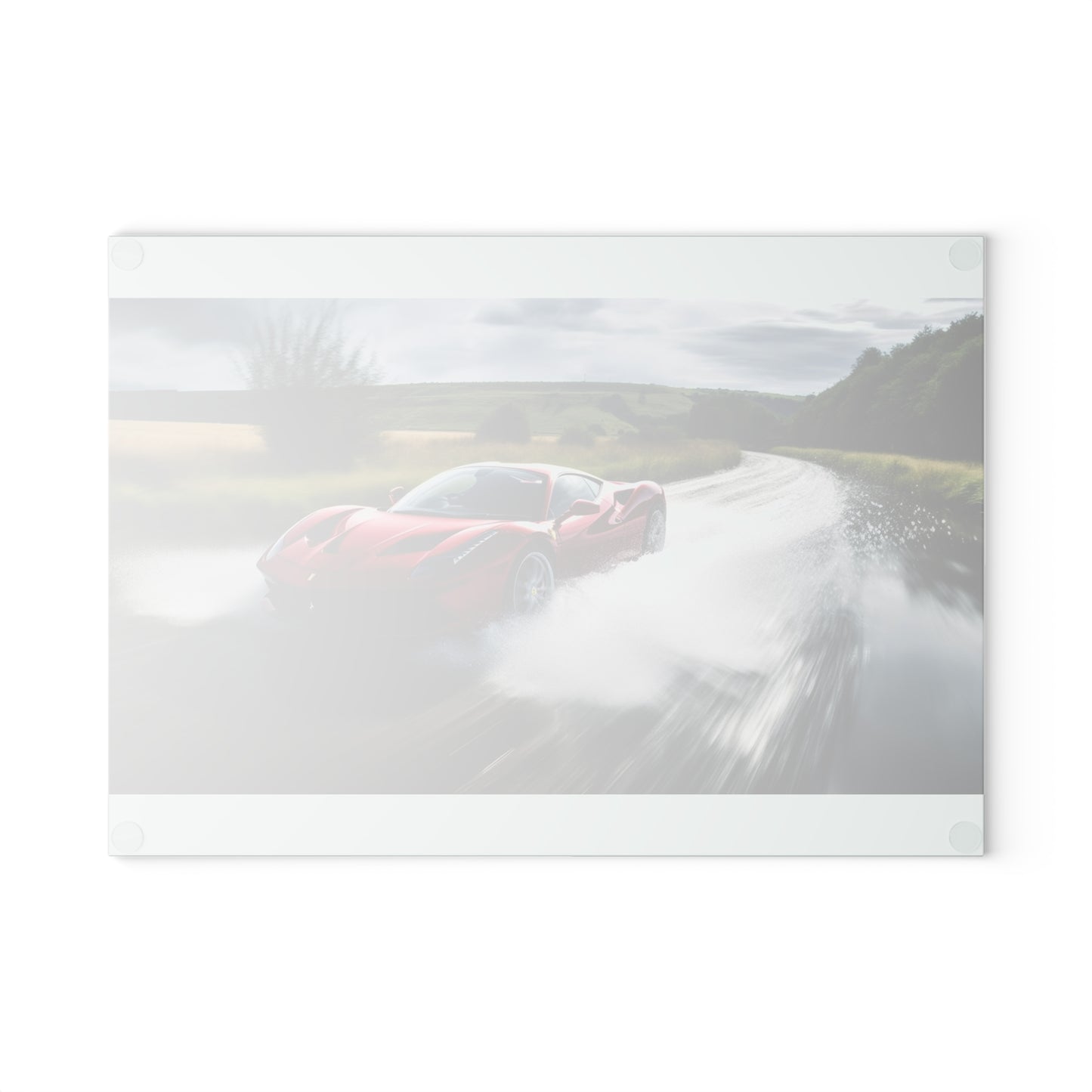 Glass Cutting Board Water Ferrari Splash 4