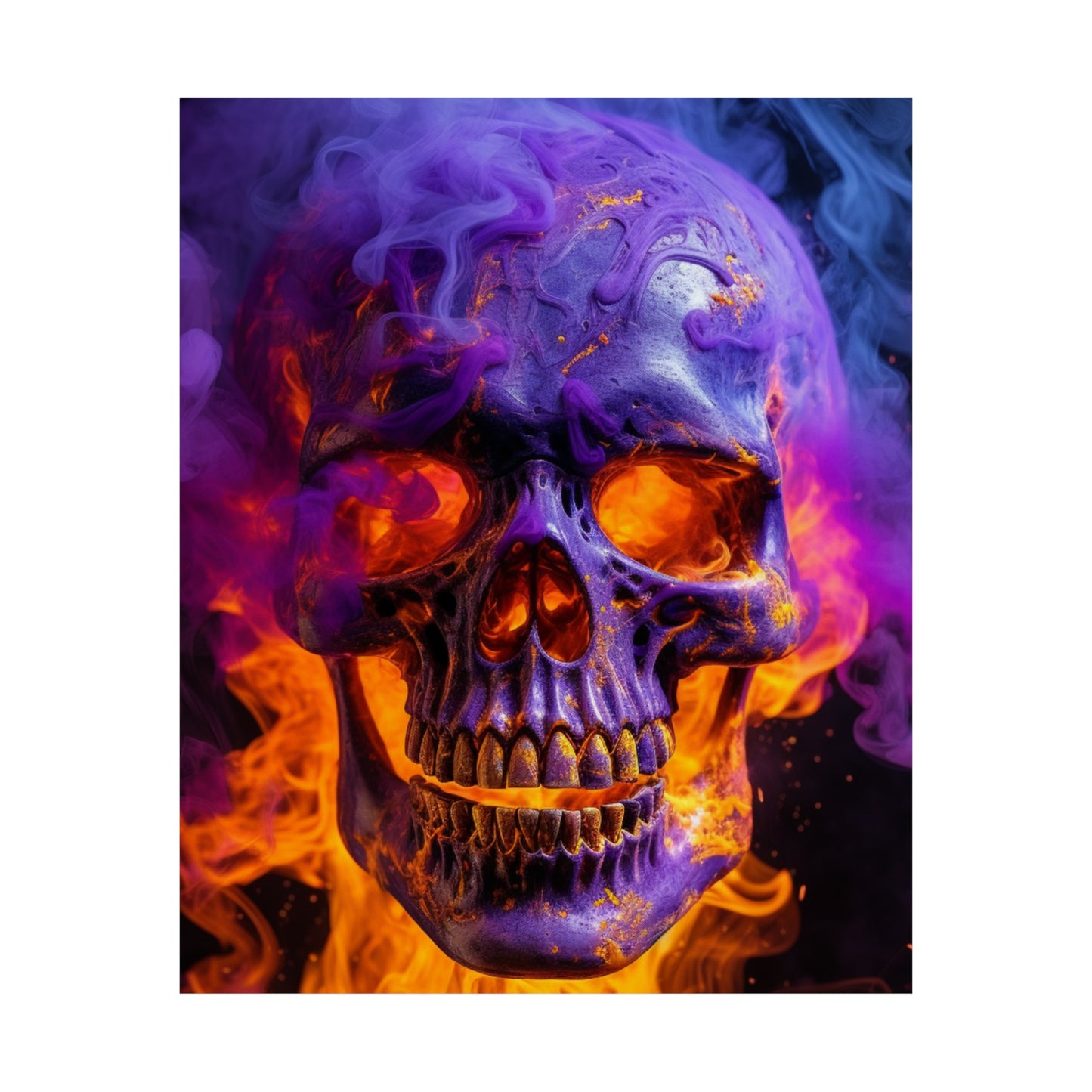 Premium Matte Vertical Posters Macro Skull 1