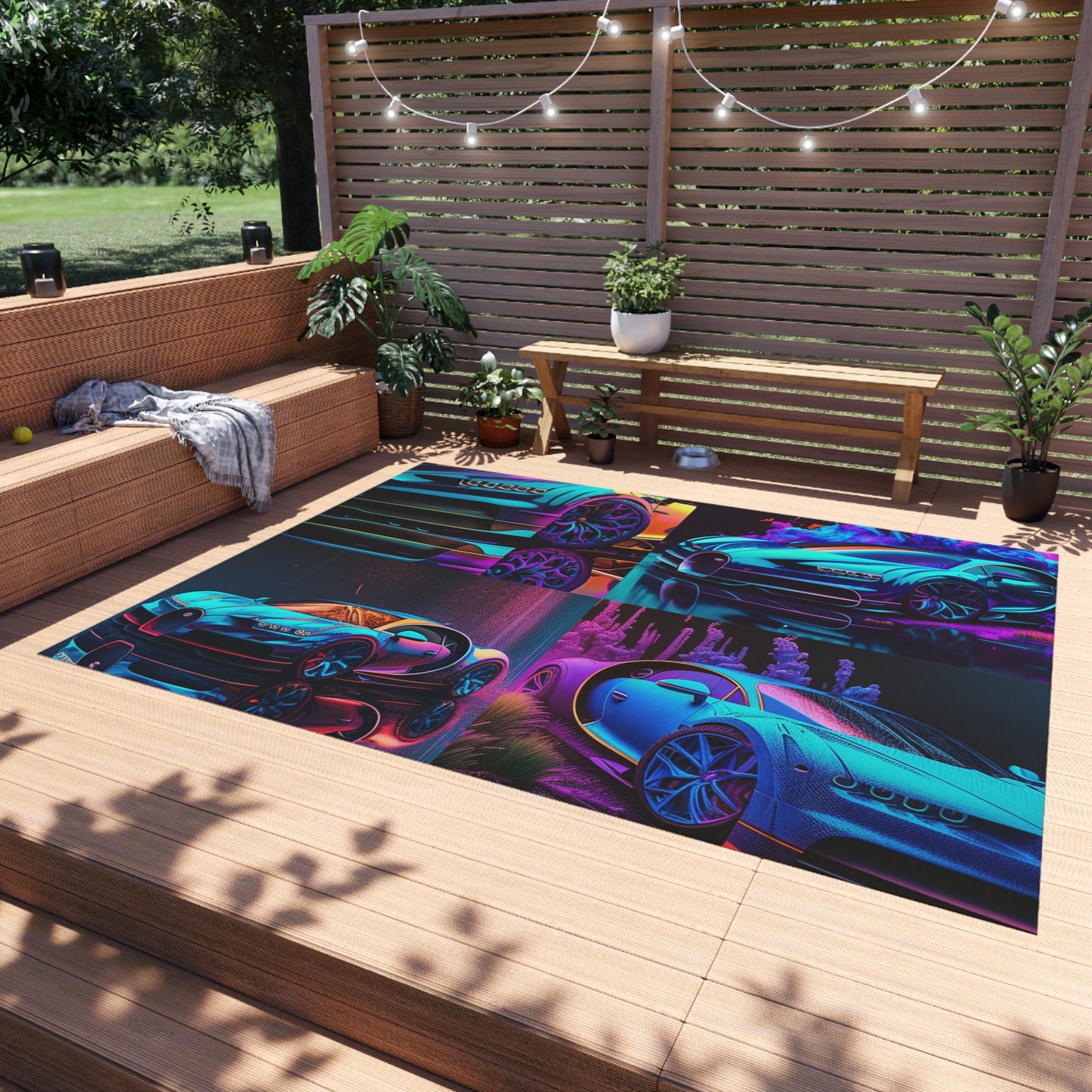 Outdoor Rug  Bugatti Neon Chiron 5