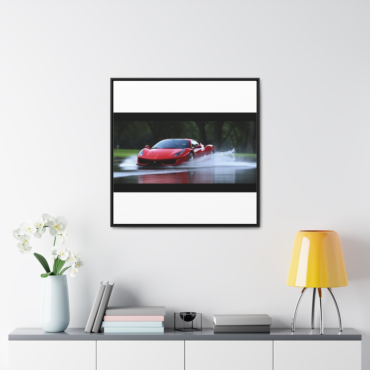 Gallery Canvas Wraps, Square Frame Water Ferrari Splash 2